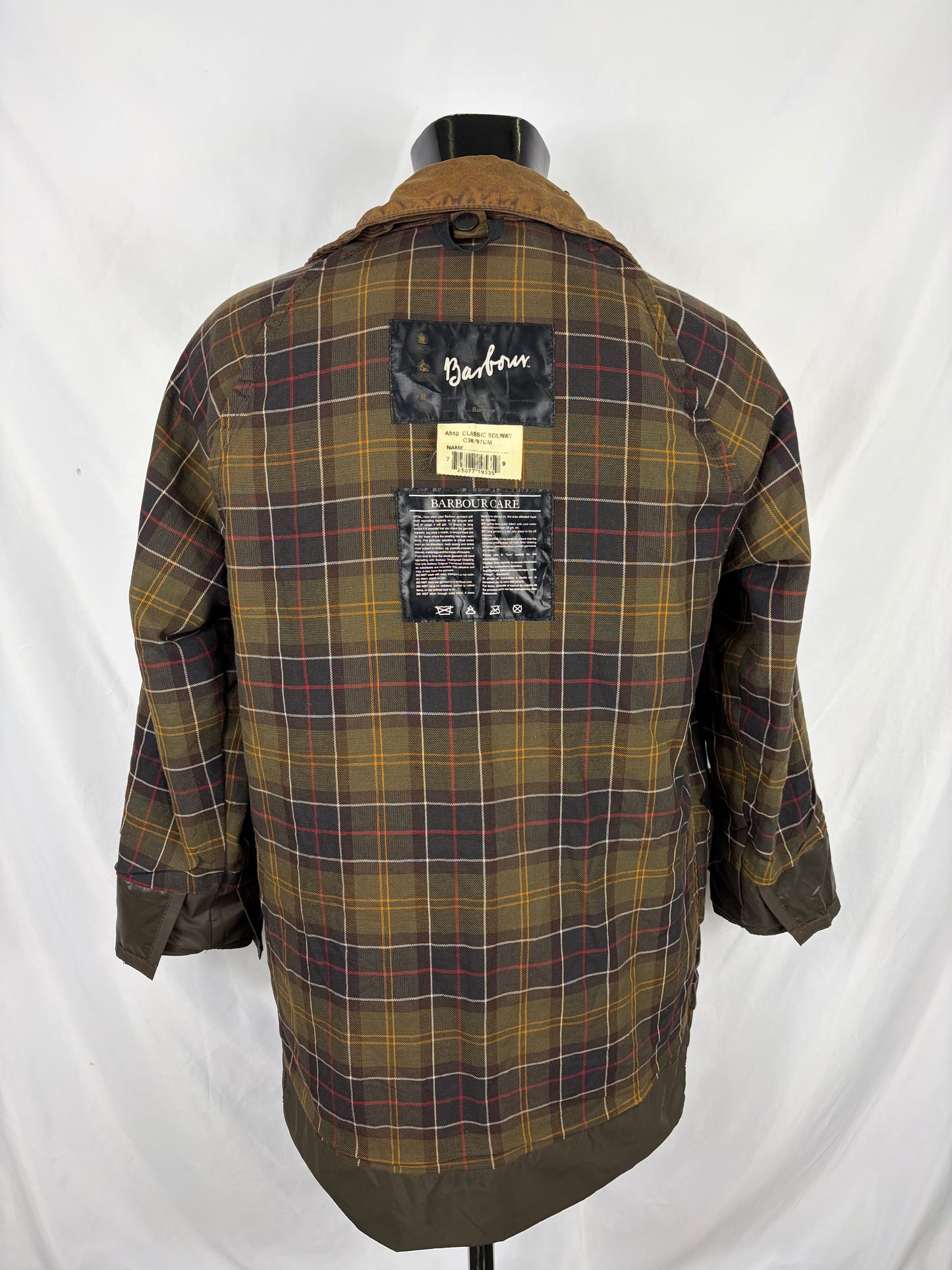 Barbour Classic Solway verde oliva Cerato C38/97 cm Medium- Man Wax Classic Solway Olive jacket SIze Medium