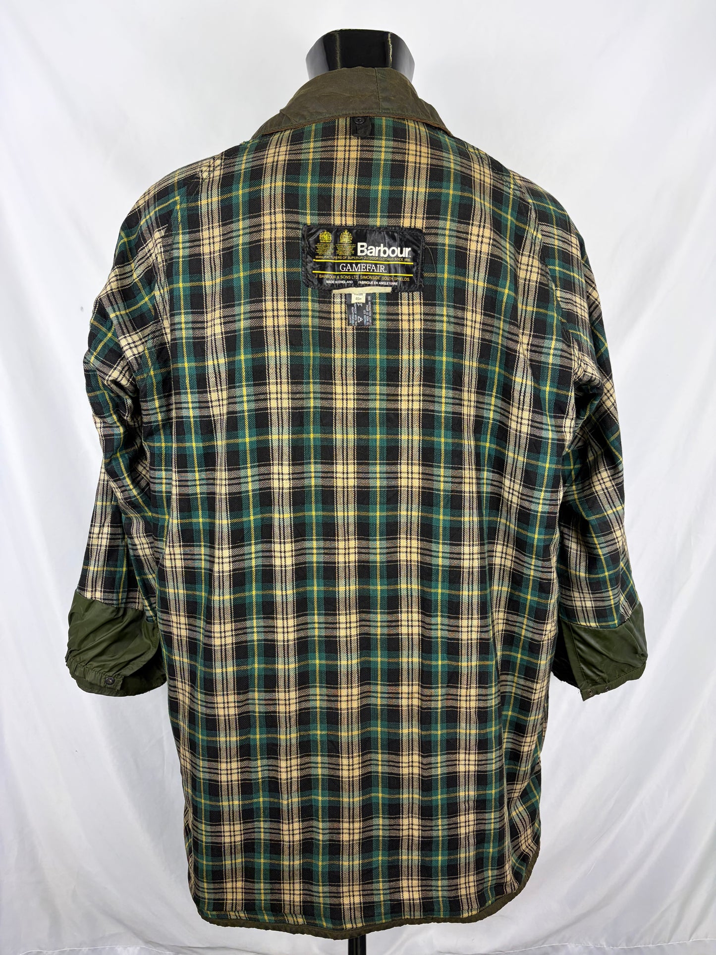 Giacca Barbour Gamefair Verde Vintage Cerata C40/102 cm Medium - Green wax Gamefair jacket size Medium