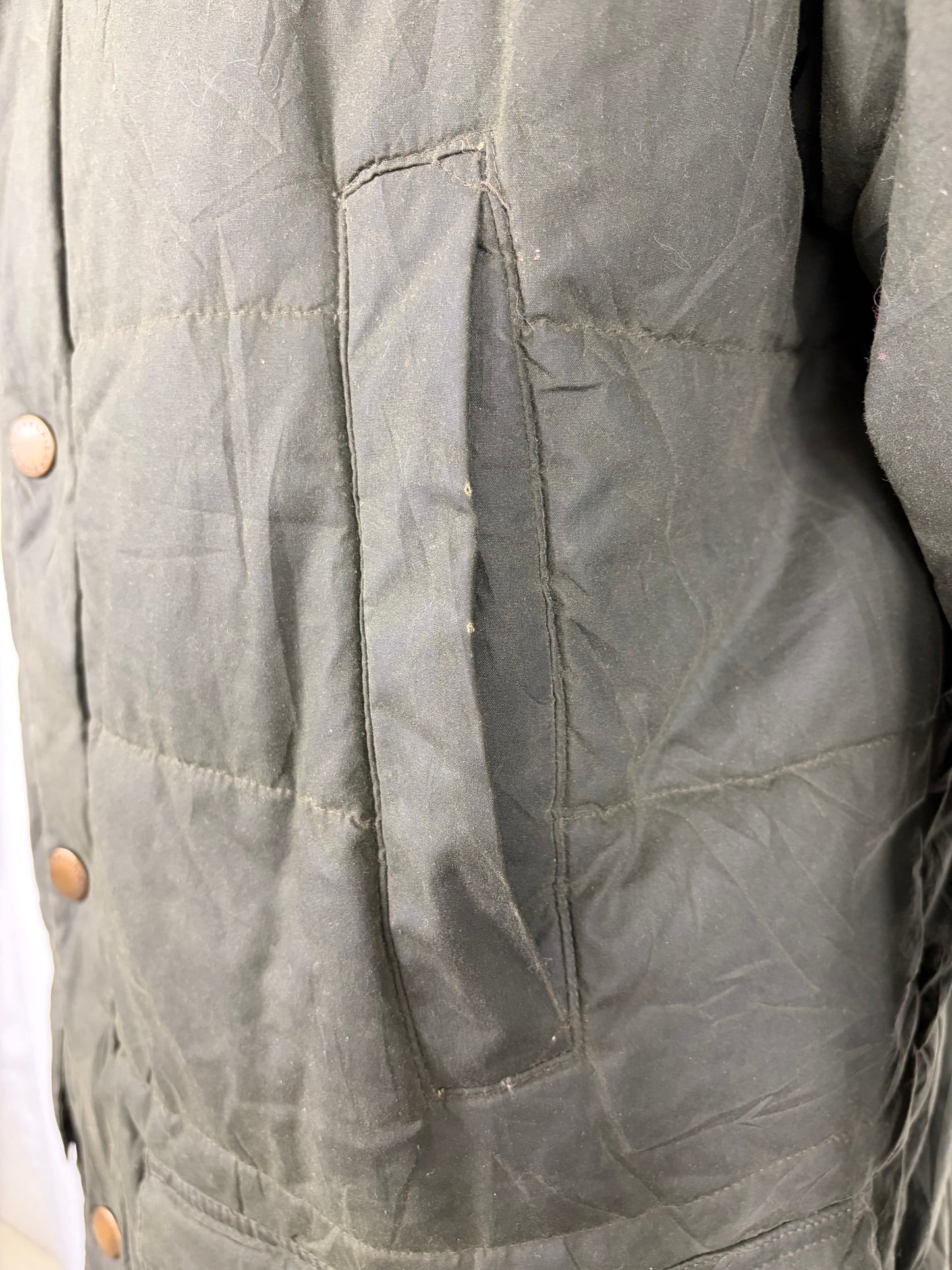 Piumino Barbour Verde Large cerato Hemmingford Jacket - Green Down Wax Jacket  size Large