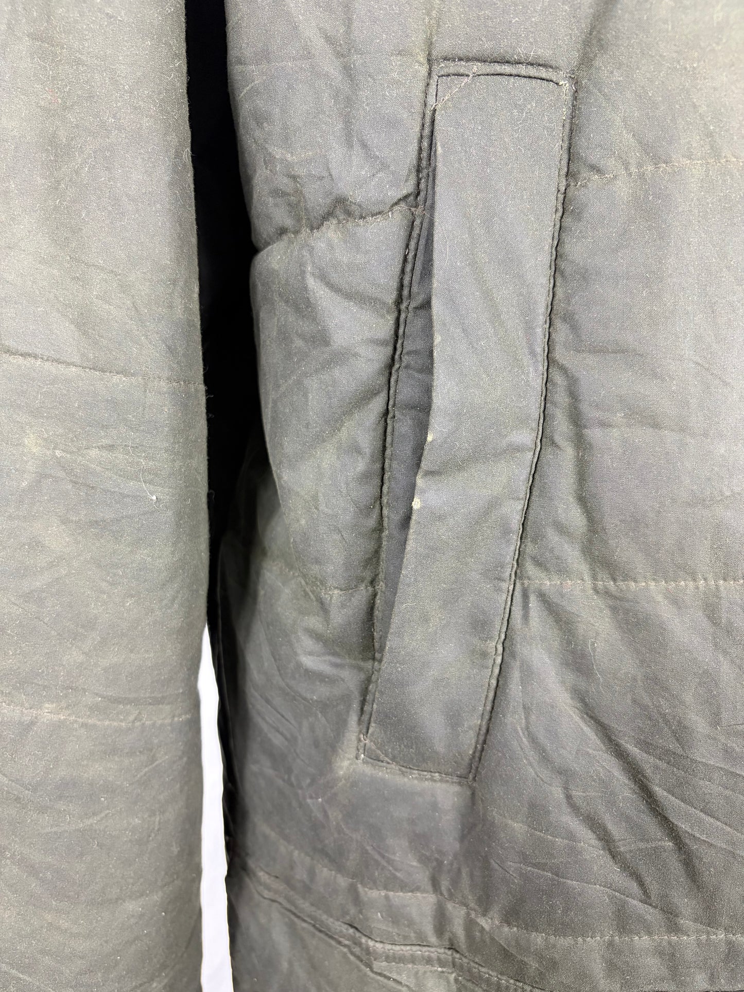Piumino Barbour Verde Large cerato Hemmingford Jacket - Green Down Wax Jacket  size Large