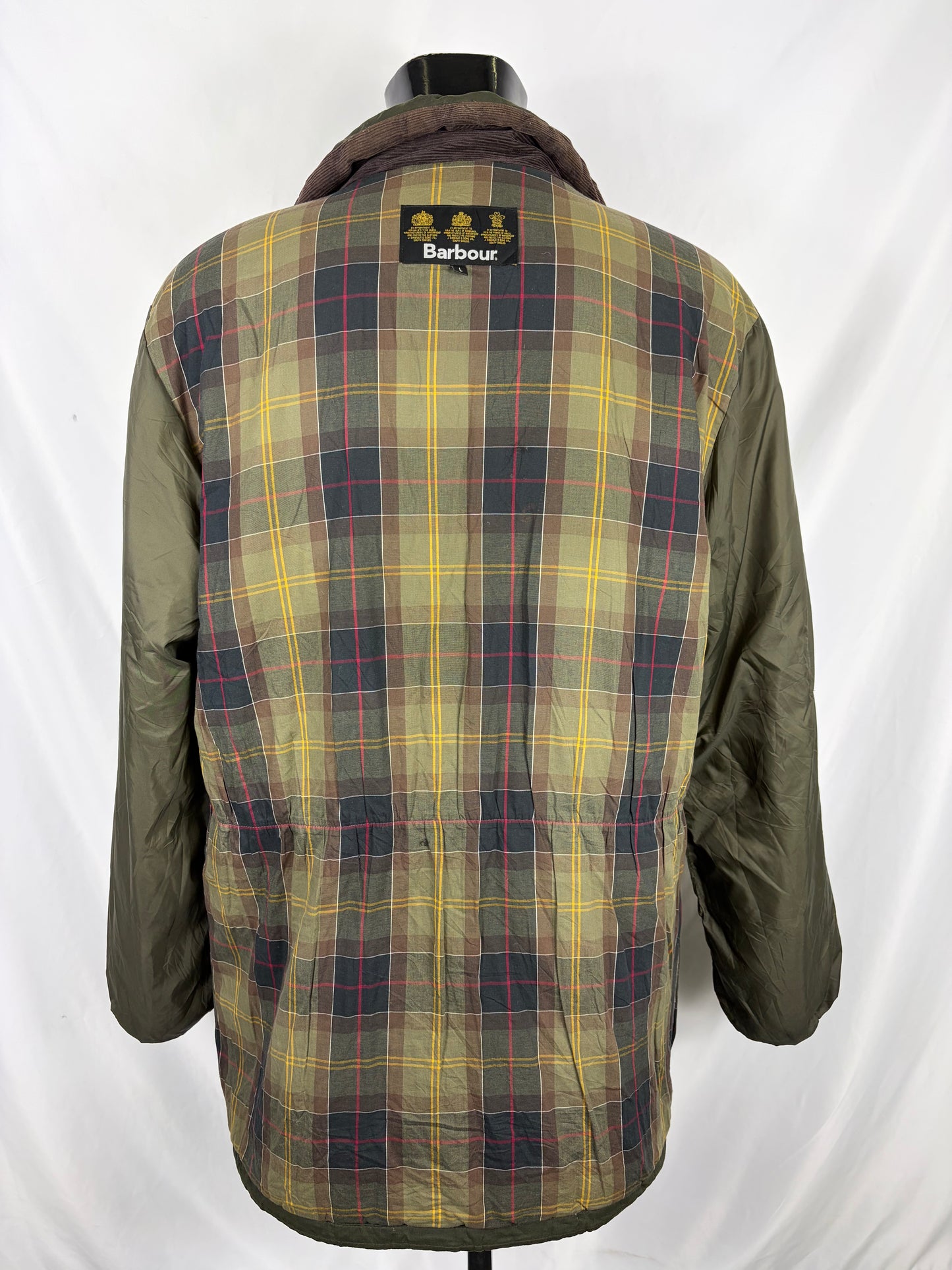 Piumino Barbour Verde Large cerato Hemmingford Jacket - Green Down Wax Jacket  size Large