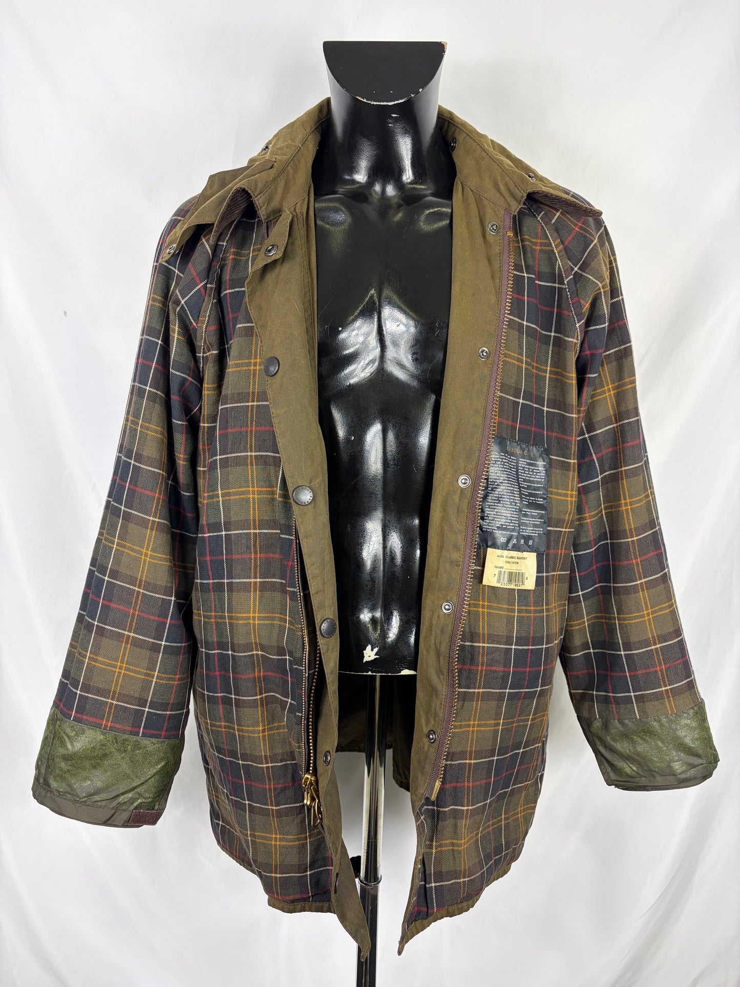 Barbour Giacca Beaufort recente verde C42/107 cm - Olive Beaufort Waxed jacket size large