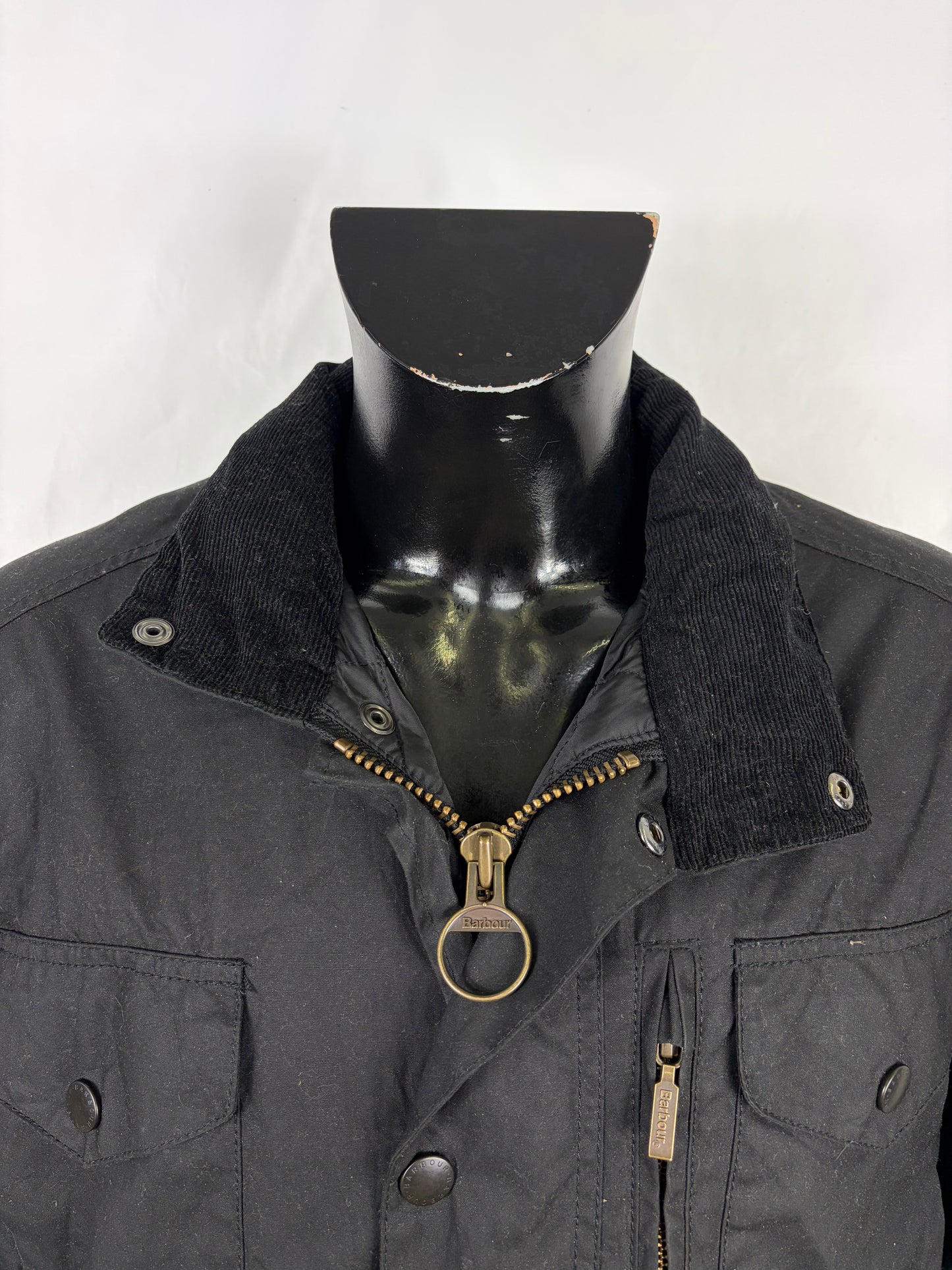 Barbour Giacca uomo nera medium Sapper Jacket Black Waxed Sapper Jacket Size Medium