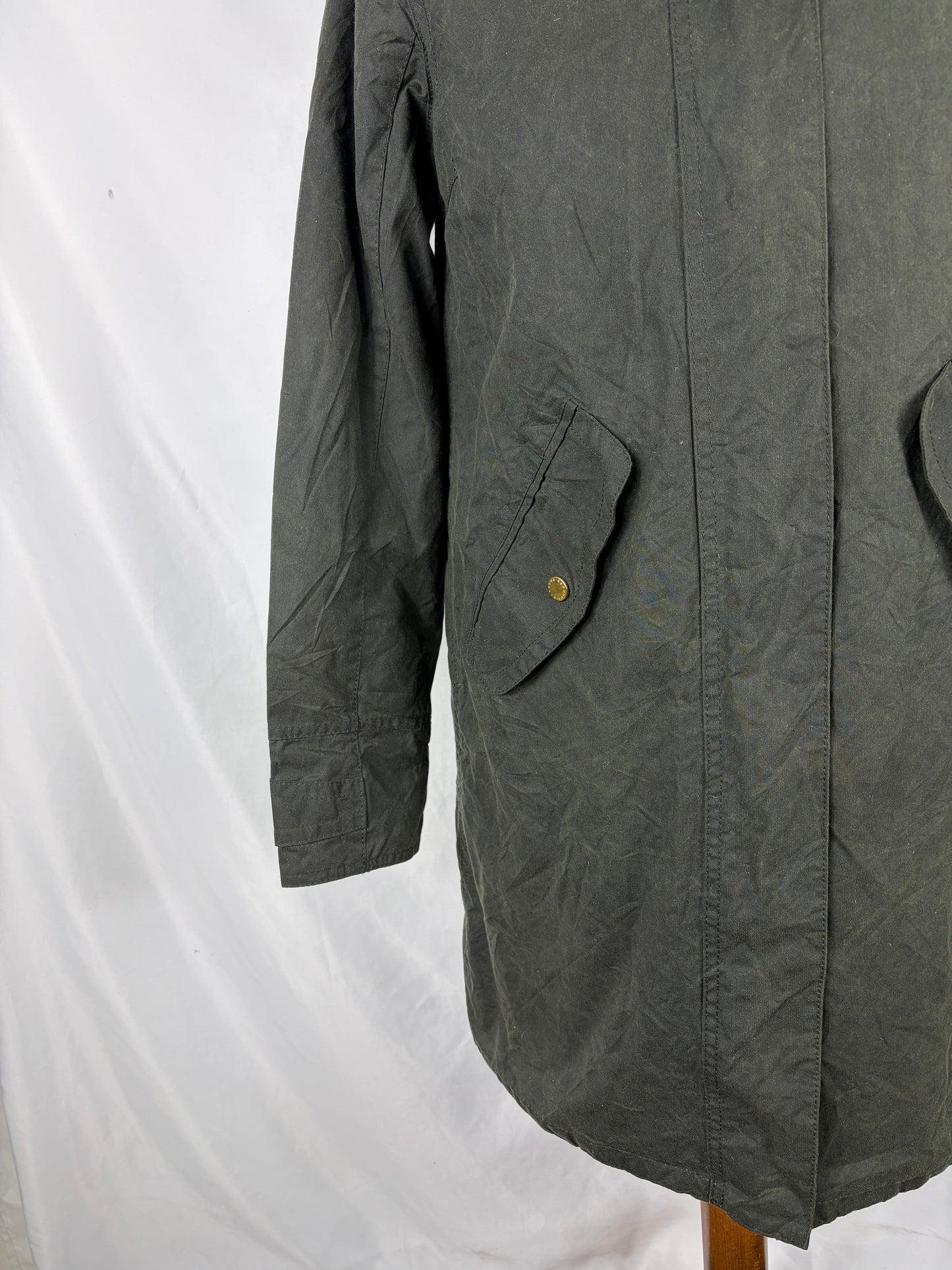 Giacca Barbour cerata da donna verde UK8 Xsmall -Lady Green wax Beresford Jacket size UK 8