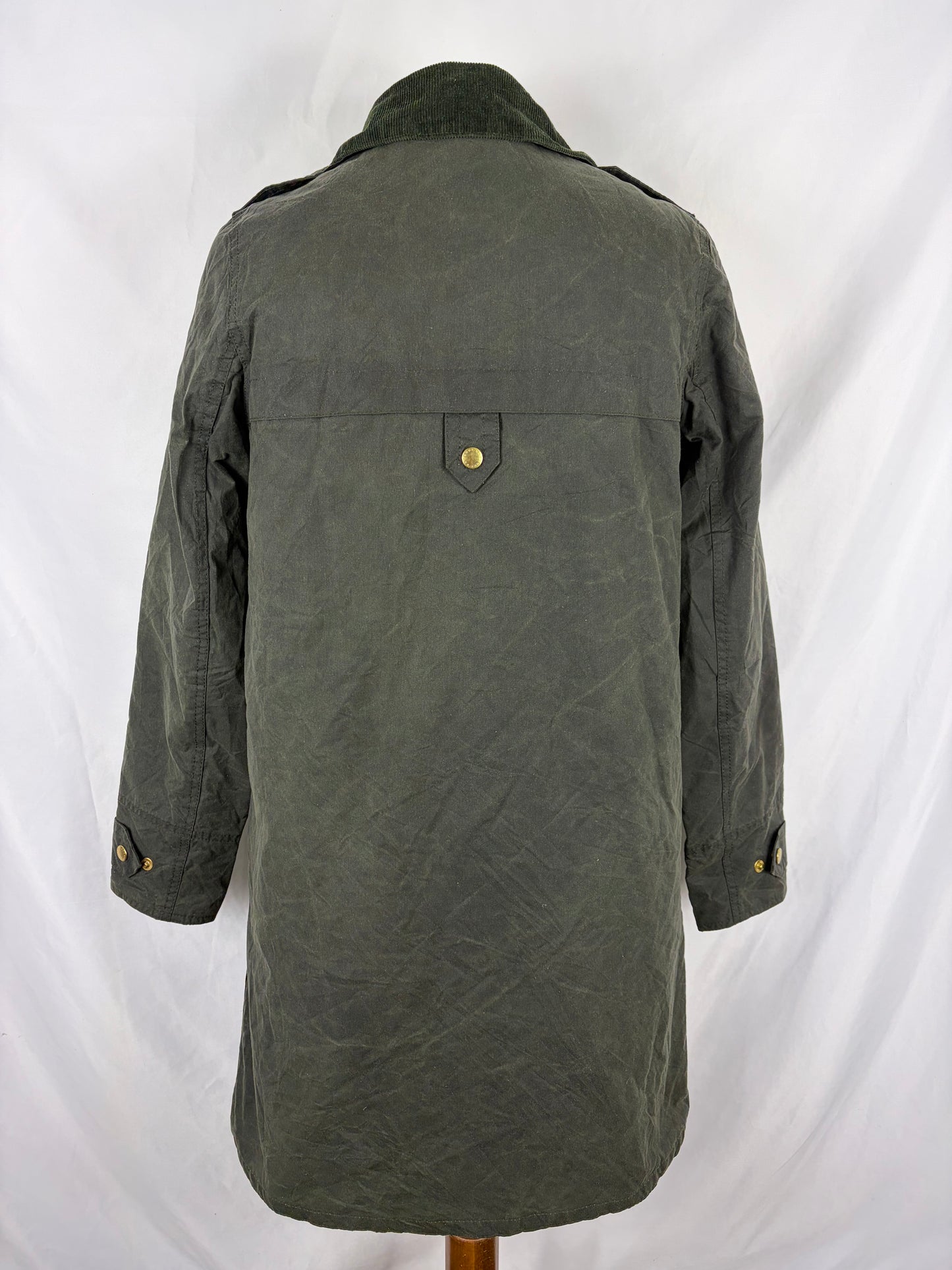 Giacca Barbour cerata da donna verde UK8 Xsmall -Lady Green wax Beresford Jacket size UK 8