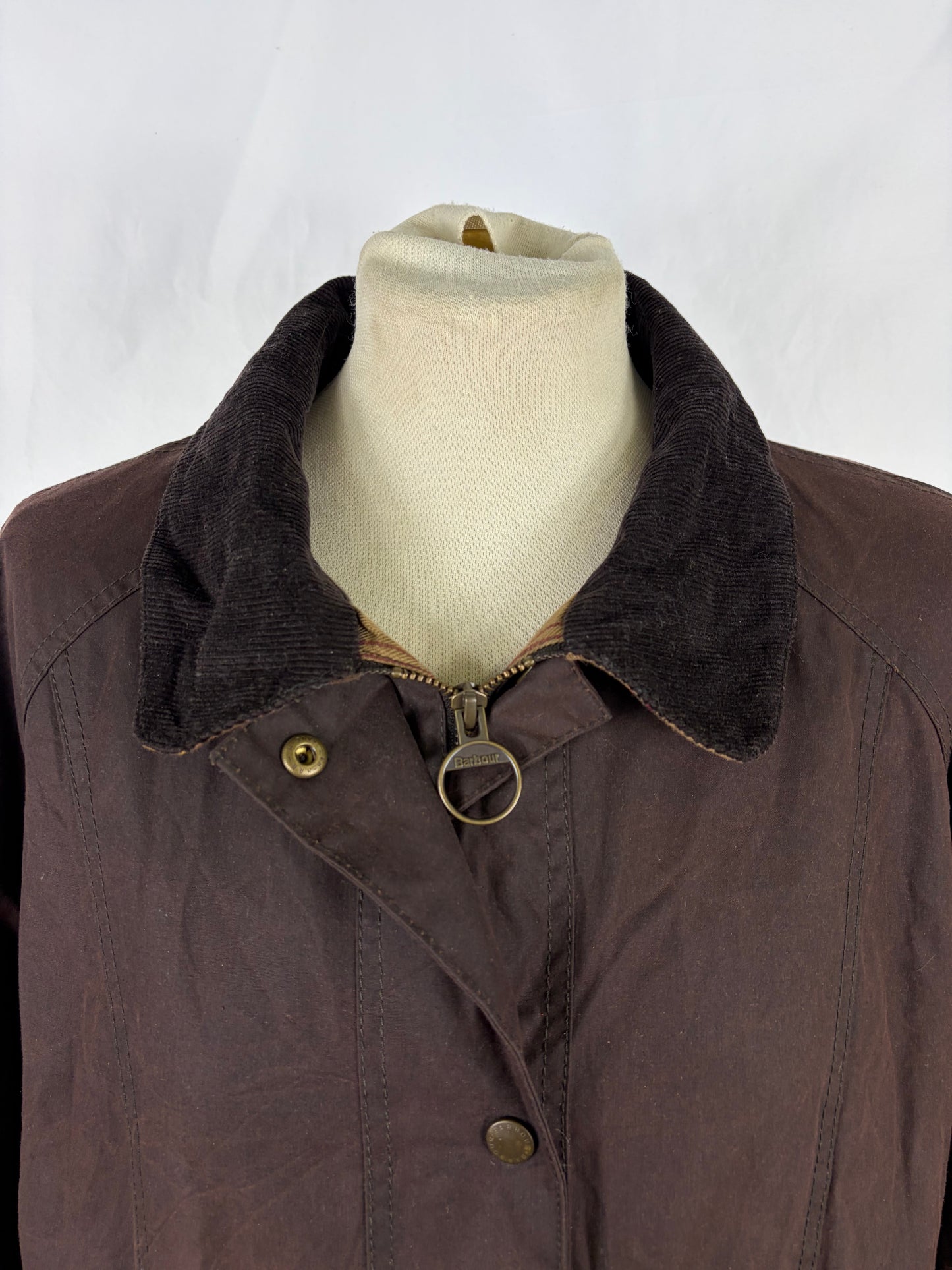 Giacca Barbour marrone Beadnell Uk 18 tg.48 -Brown Beadnell Wax jacket Size uk18