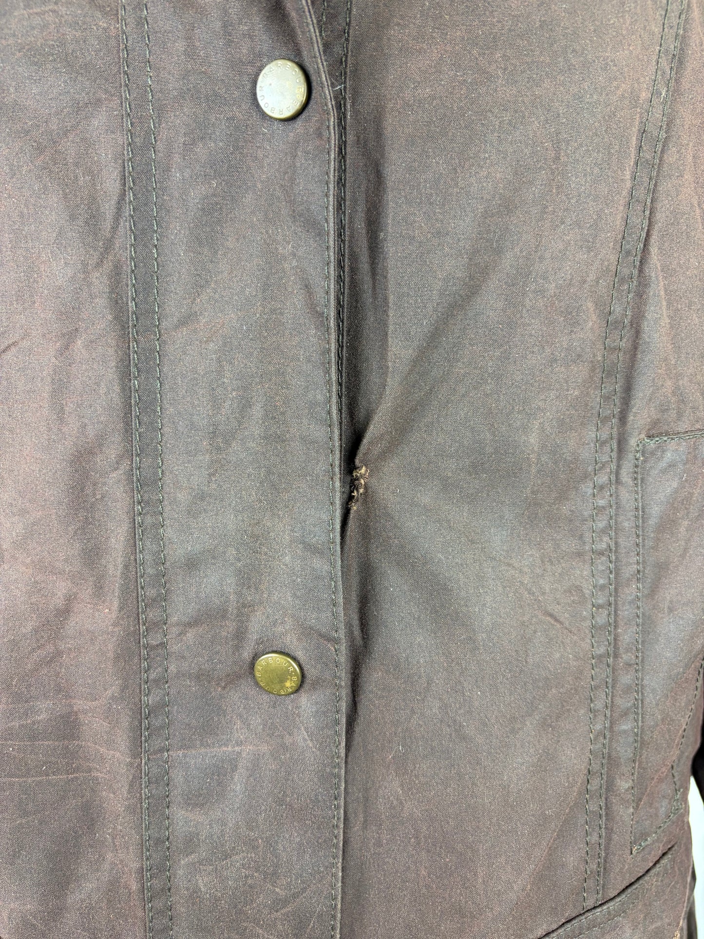 Giacca Barbour marrone Beadnell Uk 18 tg.48 -Brown Beadnell Wax jacket Size uk18
