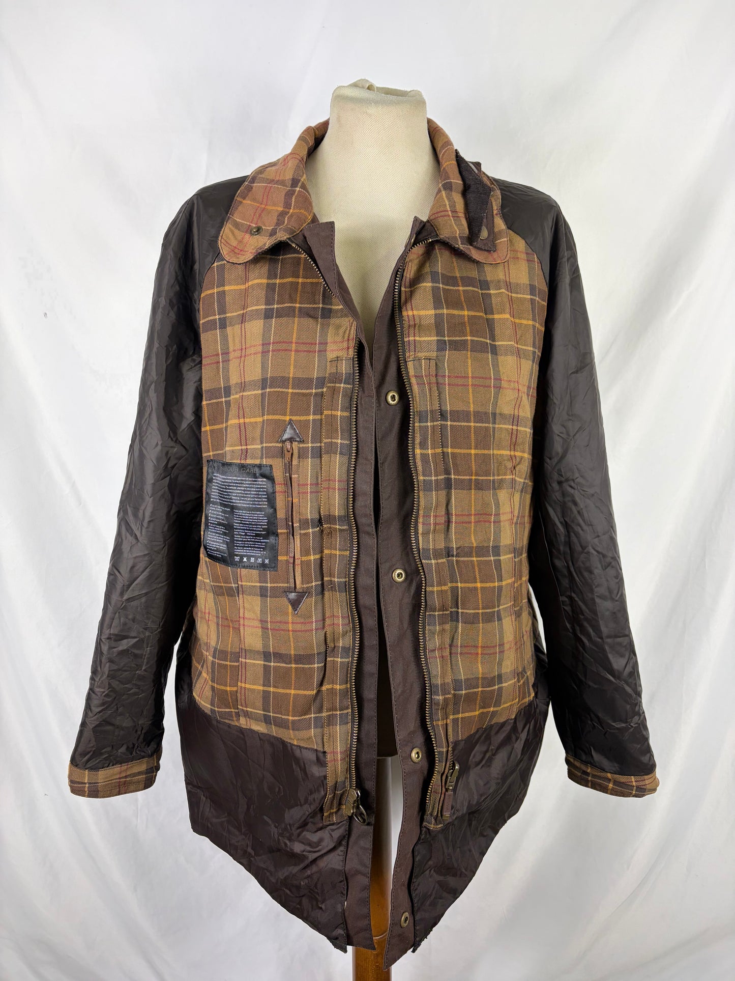 Giacca Barbour marrone Beadnell Uk 18 tg.48 -Brown Beadnell Wax jacket Size uk18