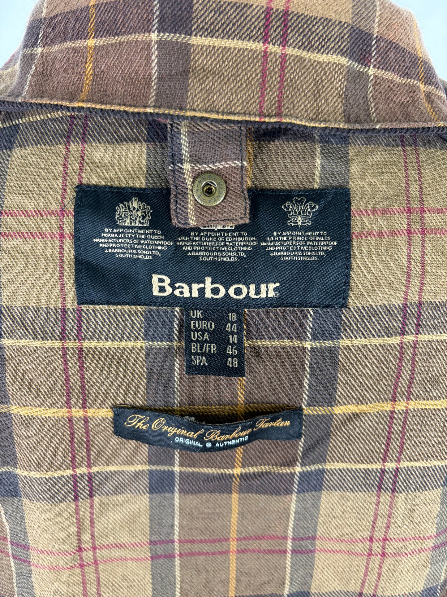 Giacca Barbour marrone Beadnell Uk 18 tg.48 -Brown Beadnell Wax jacket Size uk18