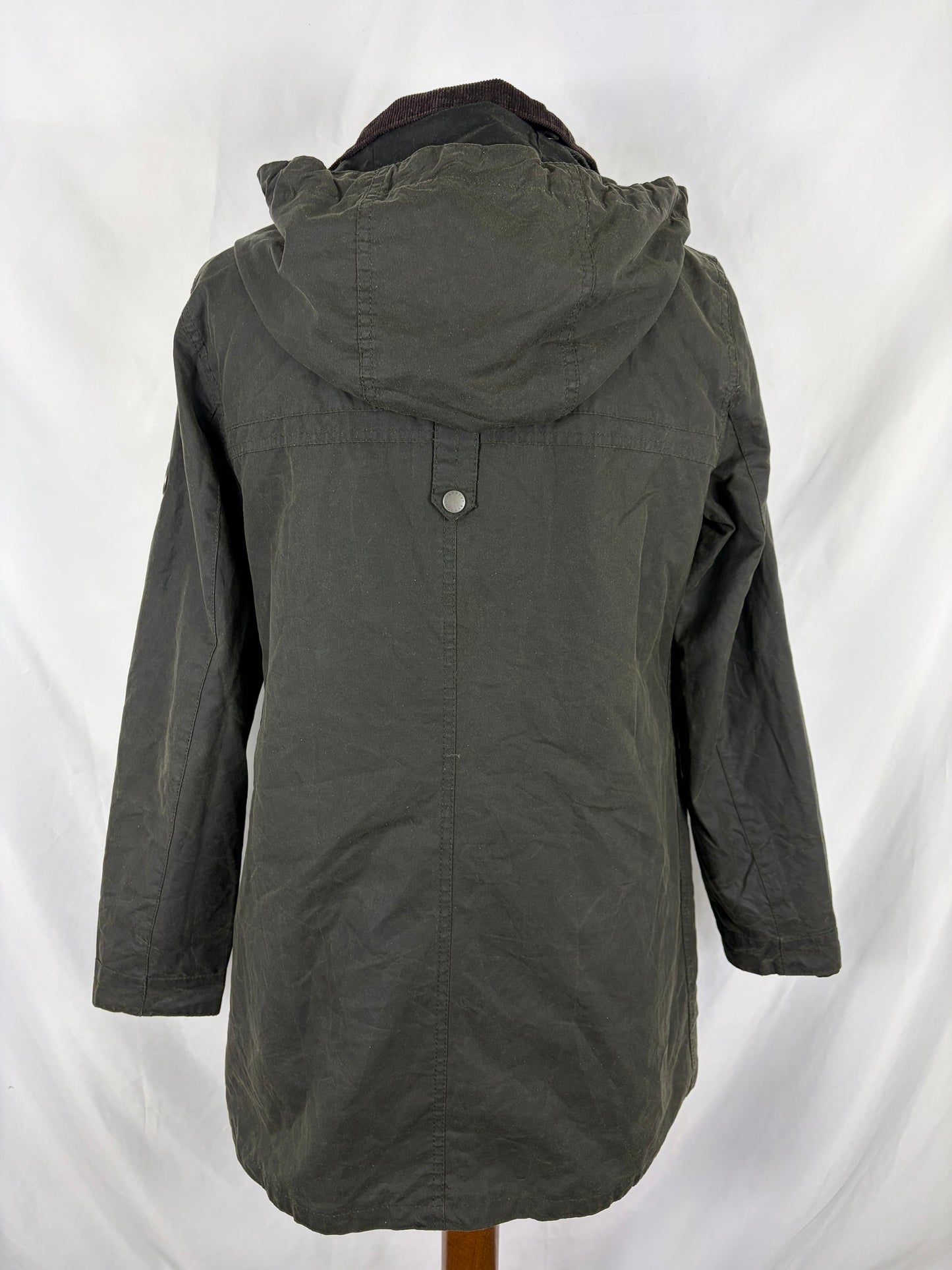 Giacca Barbour verde cerata da donna Uk 10 tg.40 -Green Whitmore Wax jacket Size uk10 Small