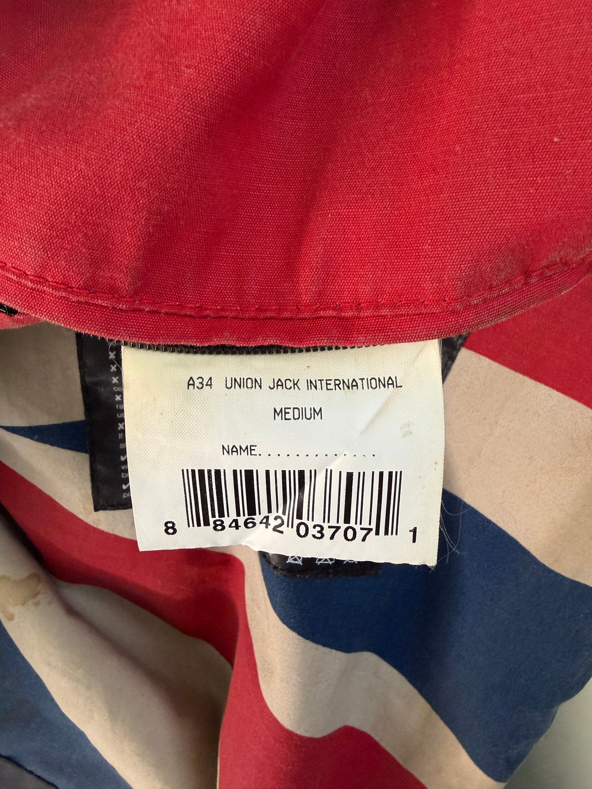 Giacca Barbour International Union Jack Medium- Black International Union Jacket Jacket Size M