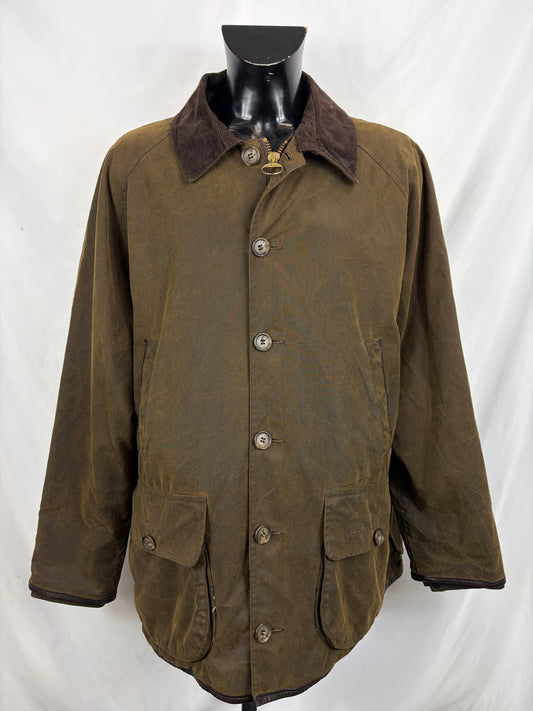 RARA Barbour Giacca Uomo Beauchamp verde C48/122 cm XL- Olive Waxed Beauchamp coat size XL