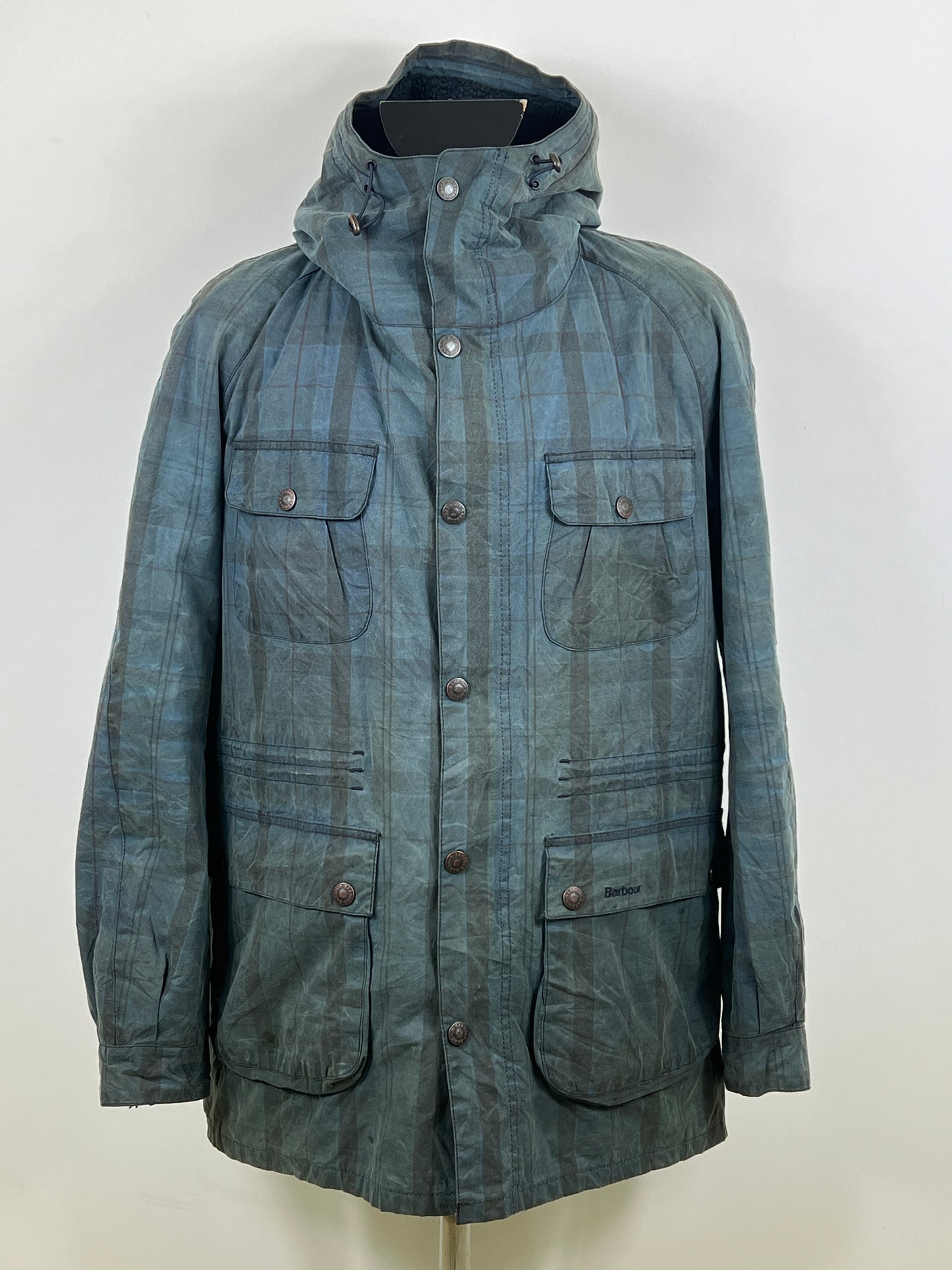 Parka Barbour da uomo Blundel blu XLarge - Man wax Blue Blundel Wax jacket size XL