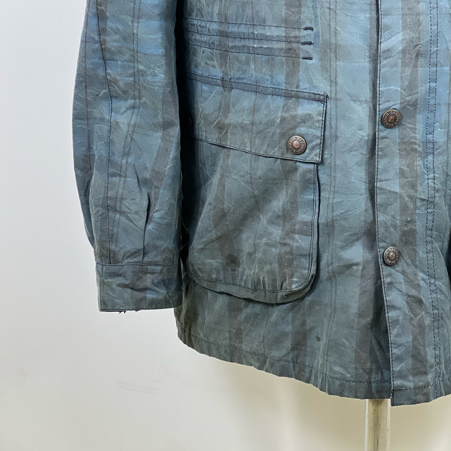 Parka Barbour da uomo Blundel blu XLarge - Man wax Blue Blundel Wax jacket size XL
