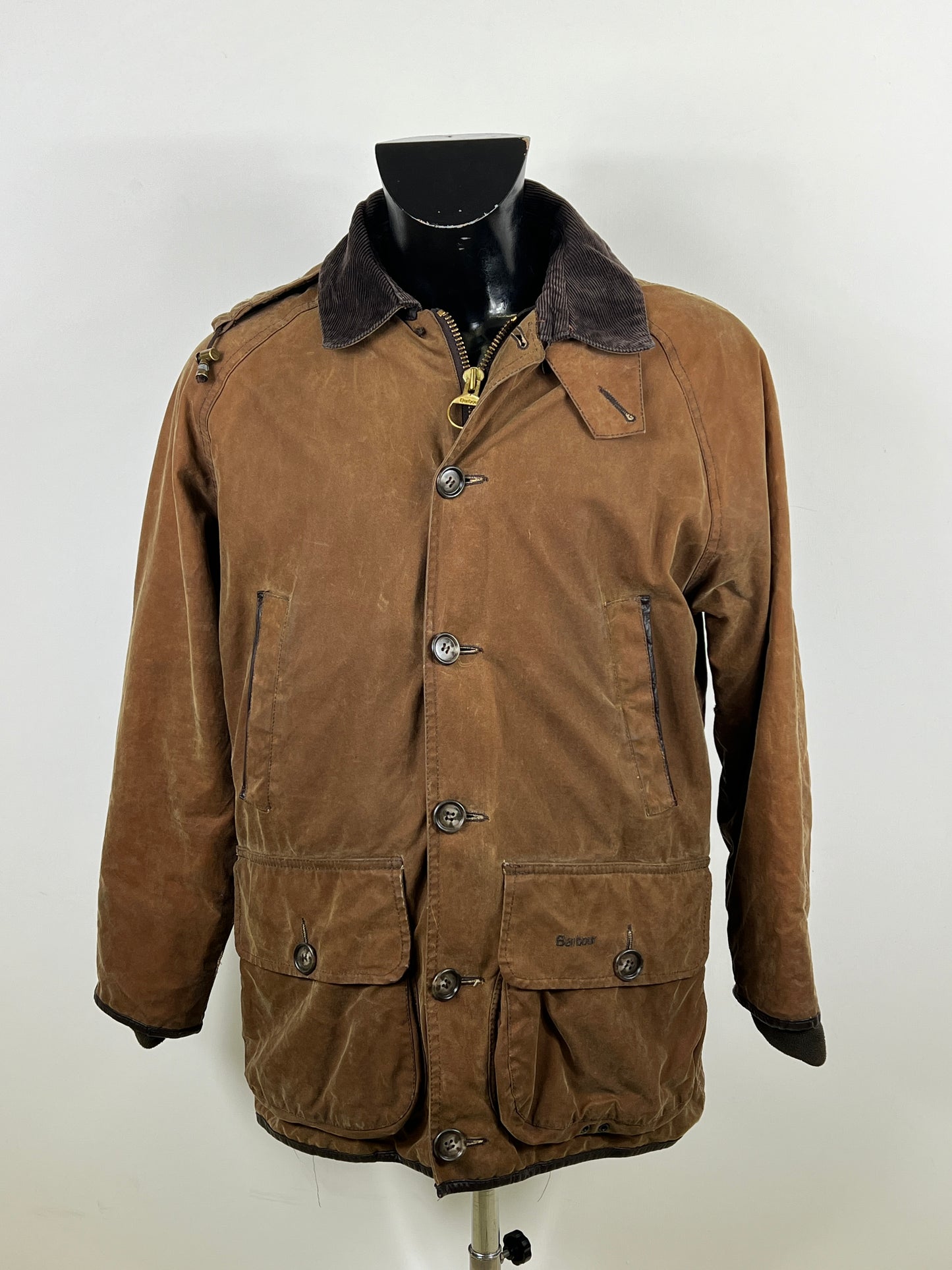 RARA Barbour Giacca Uomo Beauchamp C38/97 cm Small- Beige Waxed Beauchamp coat
