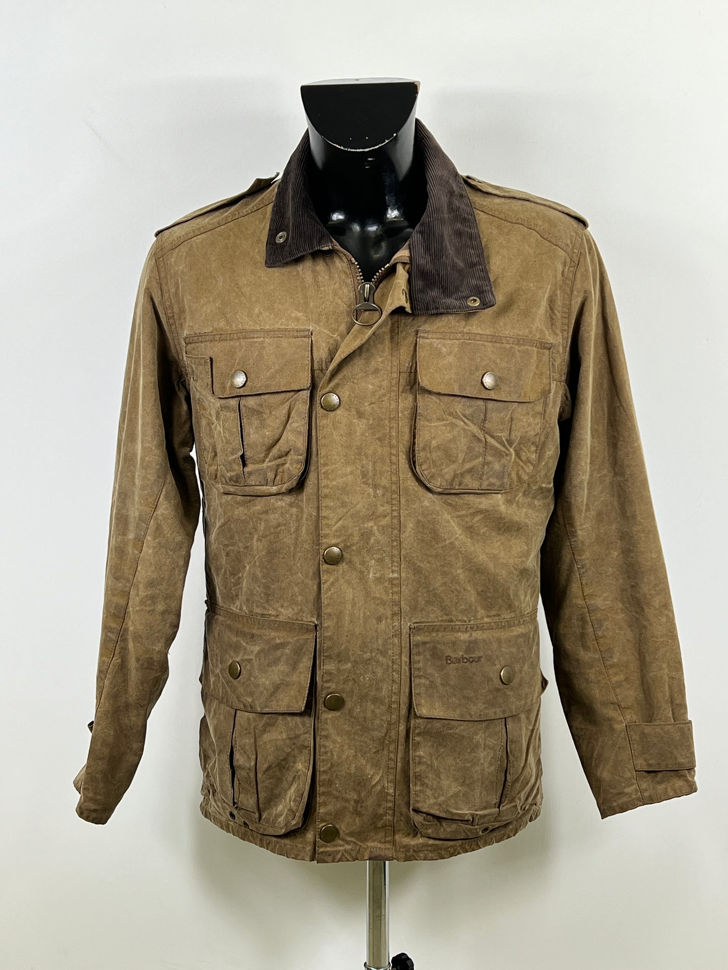 Giacca da uomo Barbour beige cerata Small - Man Barbour Trooper Wax Jacket size Small