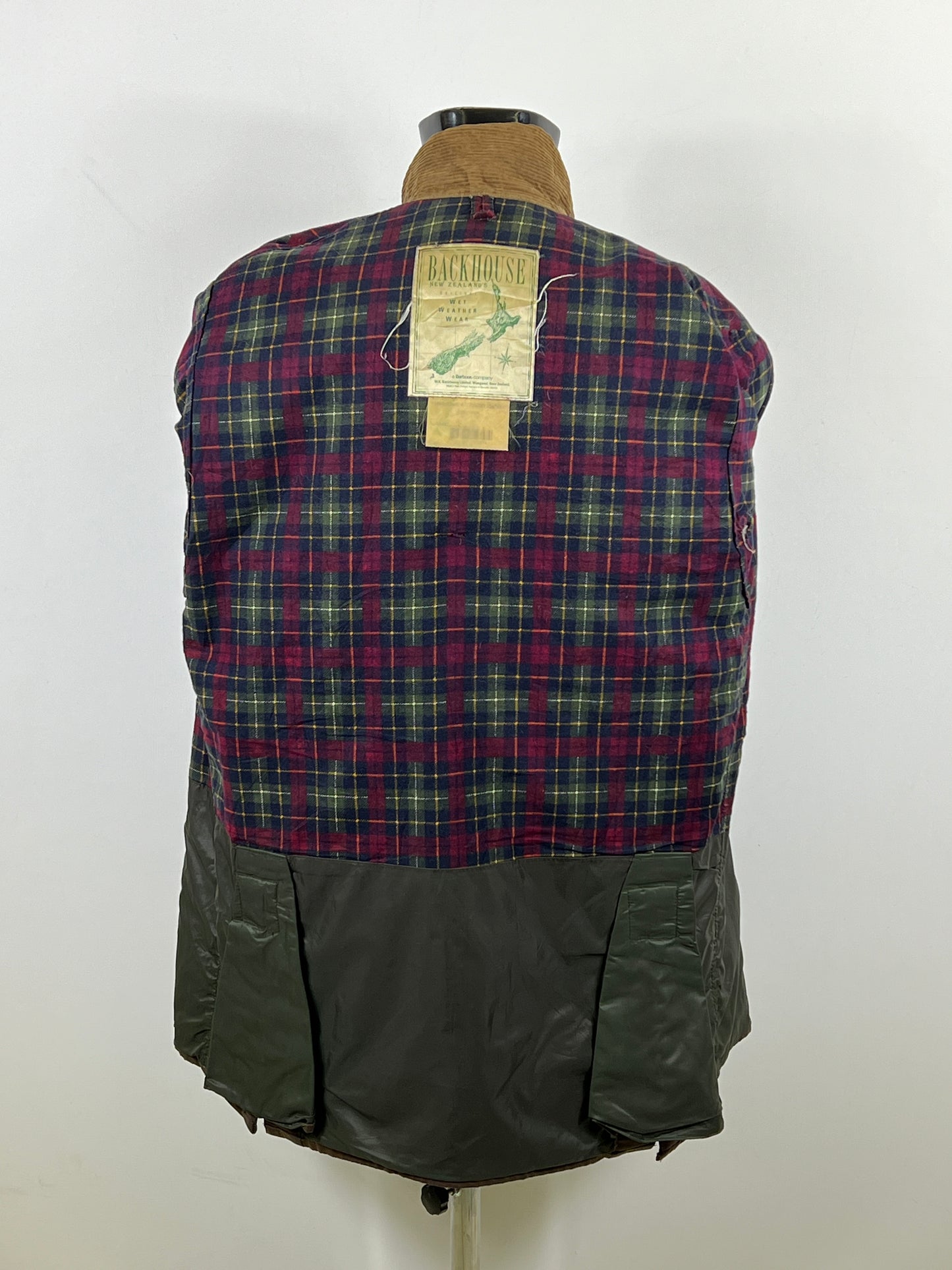 RARO Barbour Backhouse marrone C38/97 cm Riding Brown Wax Jacket Small