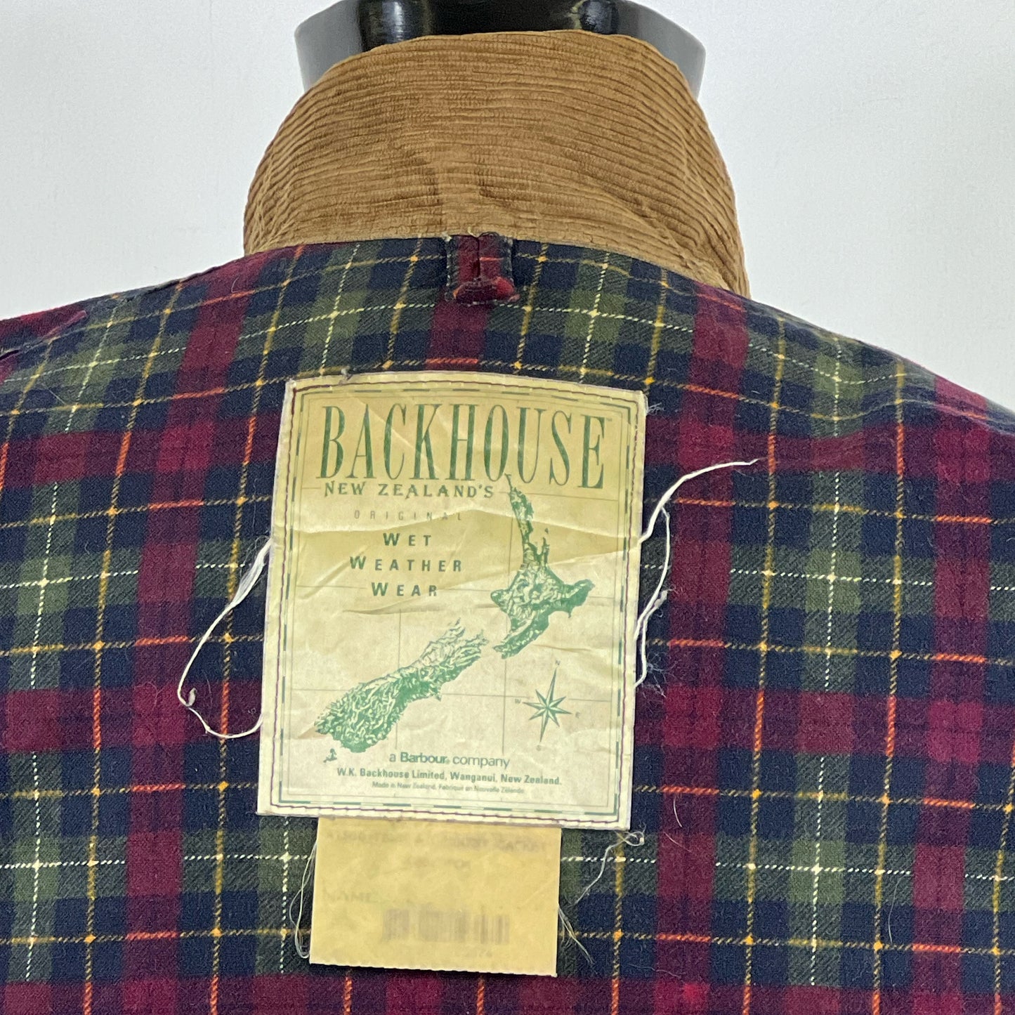RARO Barbour Backhouse marrone C38/97 cm Riding Brown Wax Jacket Small