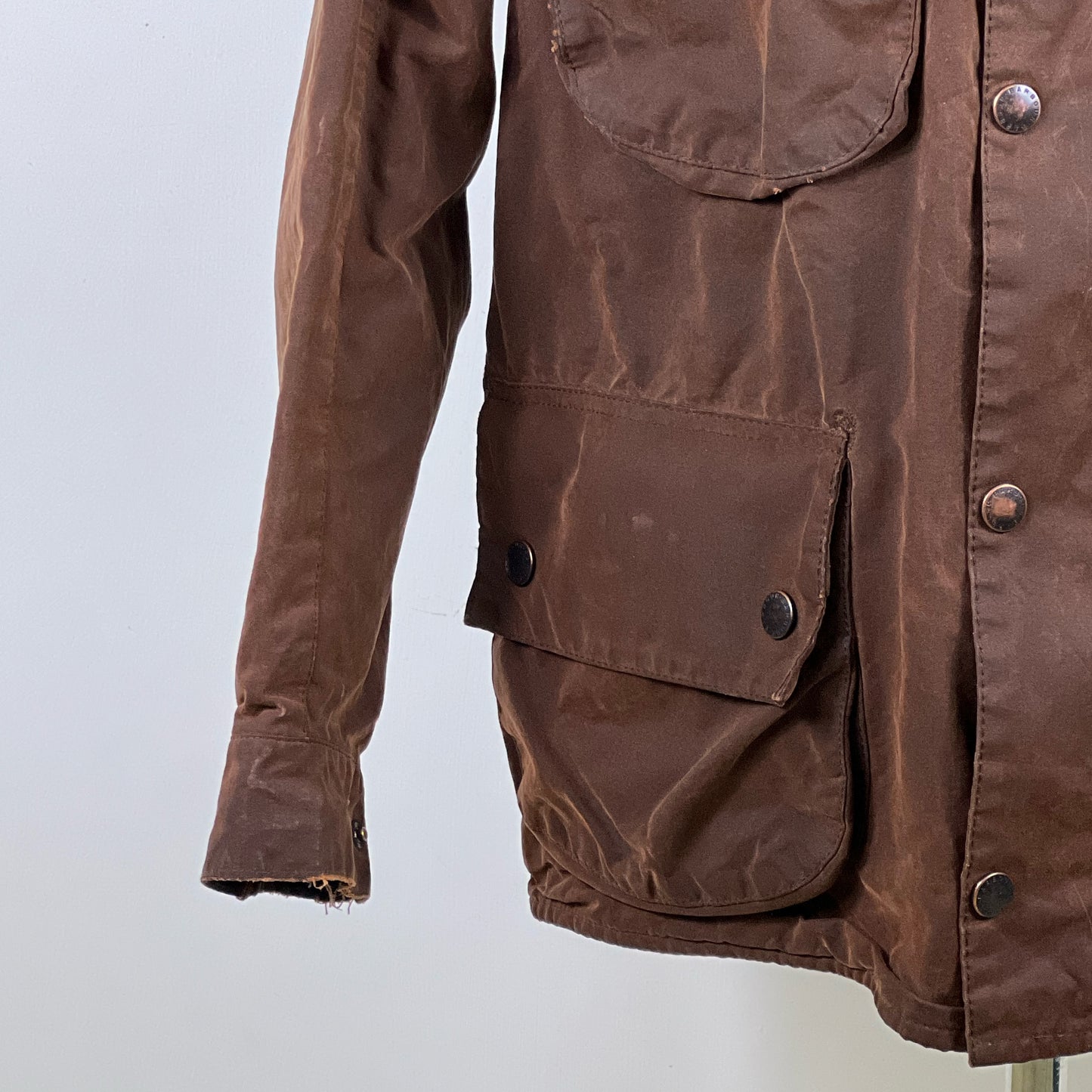 Giacca Barbour International da uomo marrone c44/112 cm-Man Motorcycle brown jacket size L/XL