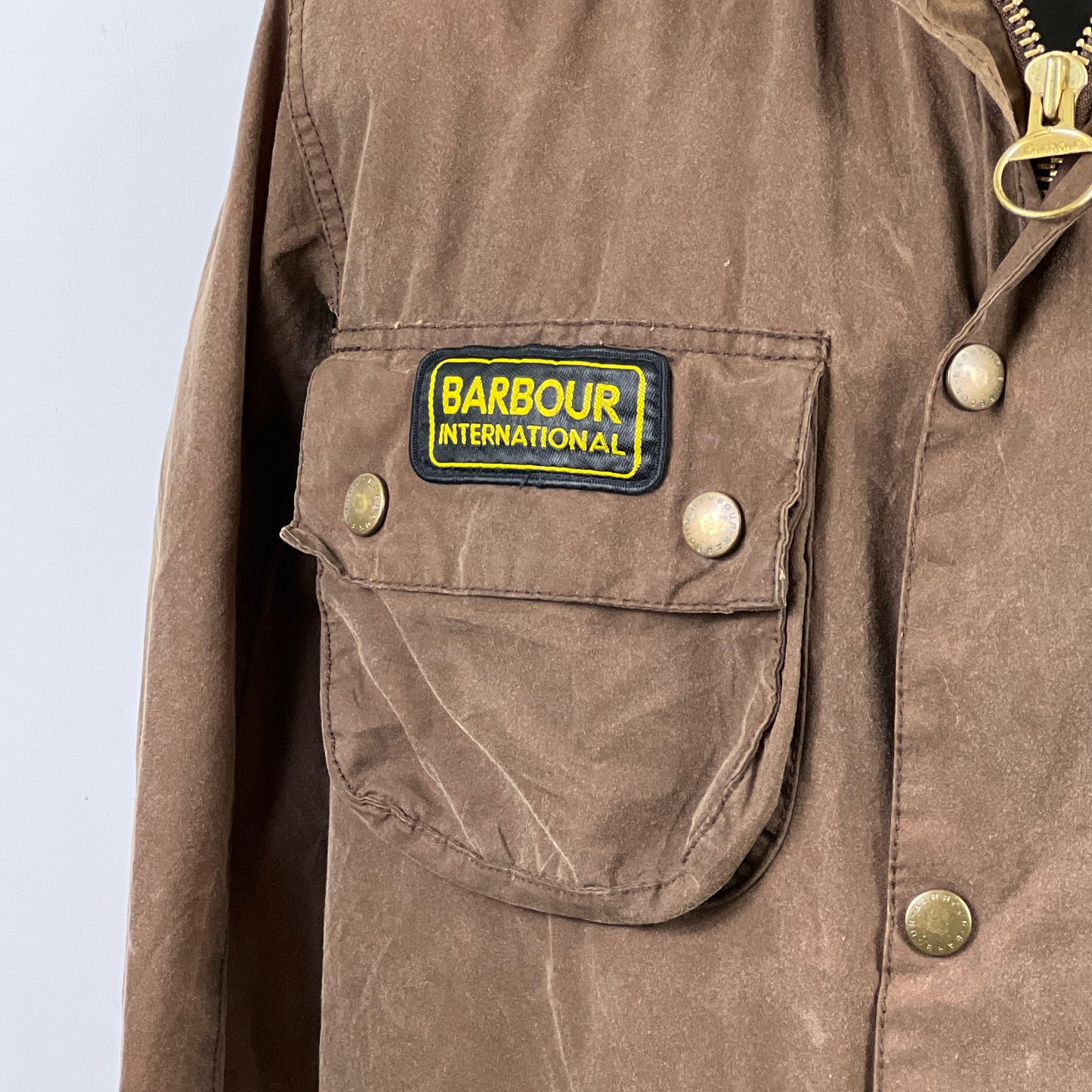 RARA Giacca Barbour International Marrone Steve Mc Queen XL- Washington Wax Jacket XL