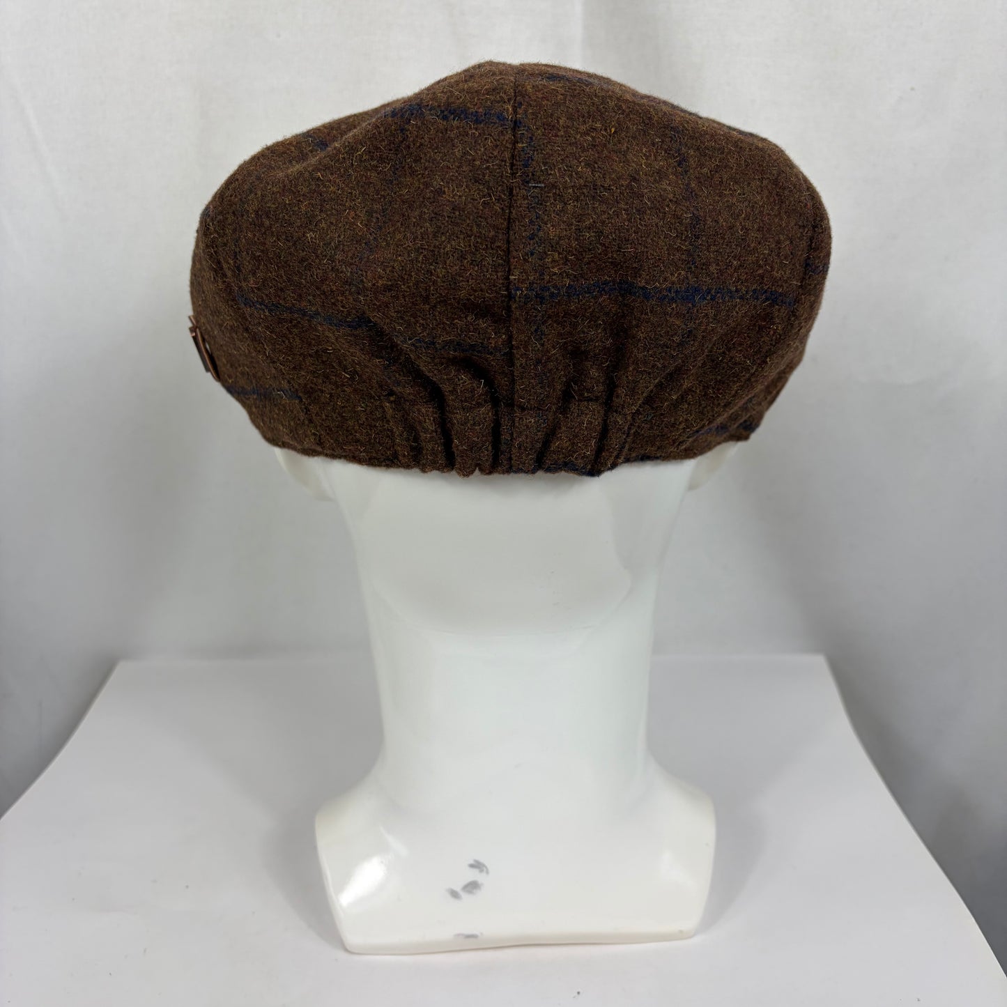Coppola nuova inglese in lana a otto spicchi marrone in tweed  - Eight panel tweed brown baker boy cap size one