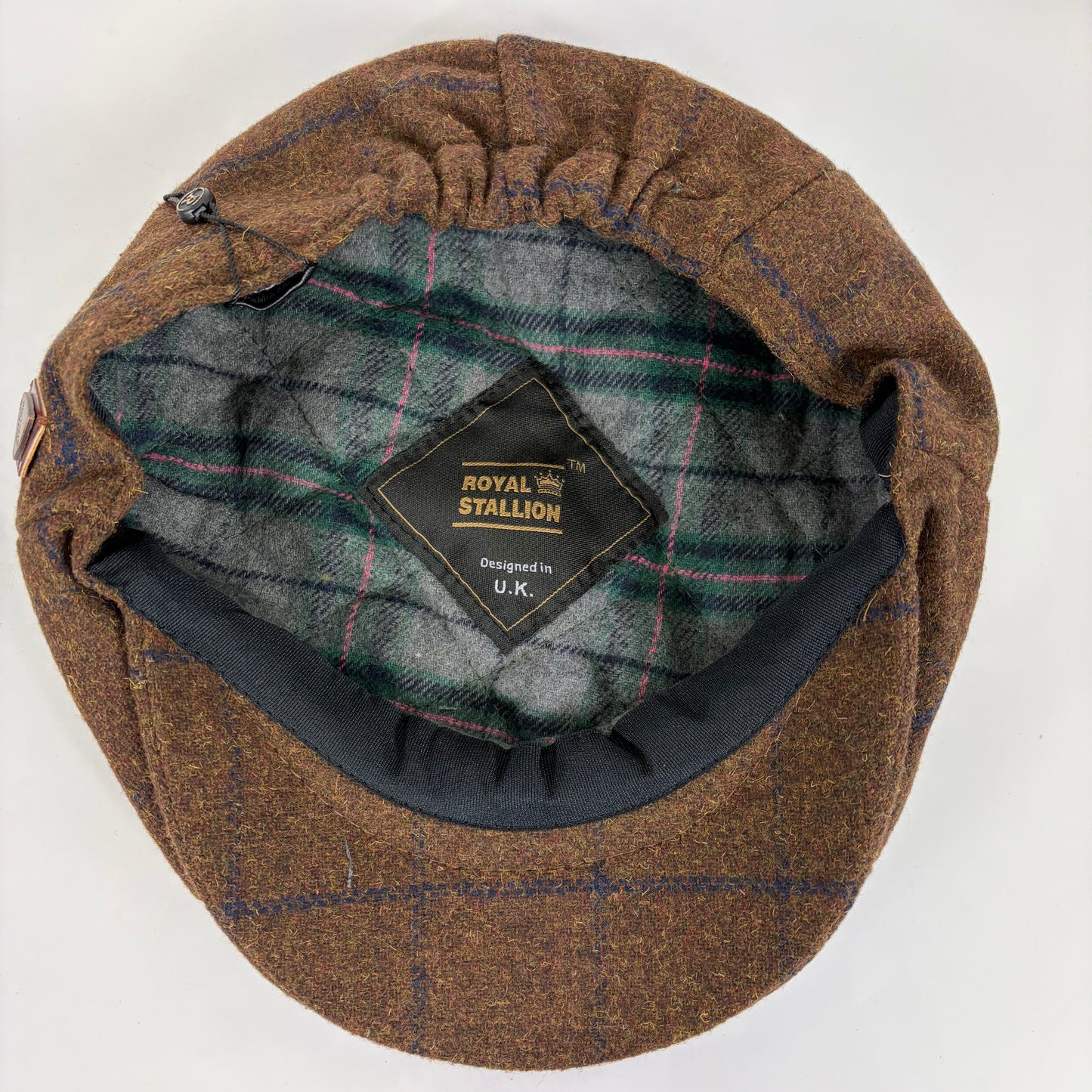 Coppola nuova inglese in lana a otto spicchi marrone in tweed  - Eight panel tweed brown baker boy cap size one