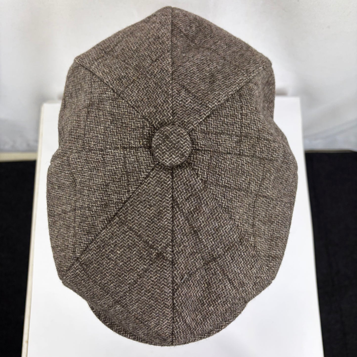 Coppola nuova inglese in lana a otto spicchi marrone chiaro in tweed - Light Brown Eight panel tweed baker boy cap size one - Shop In London
