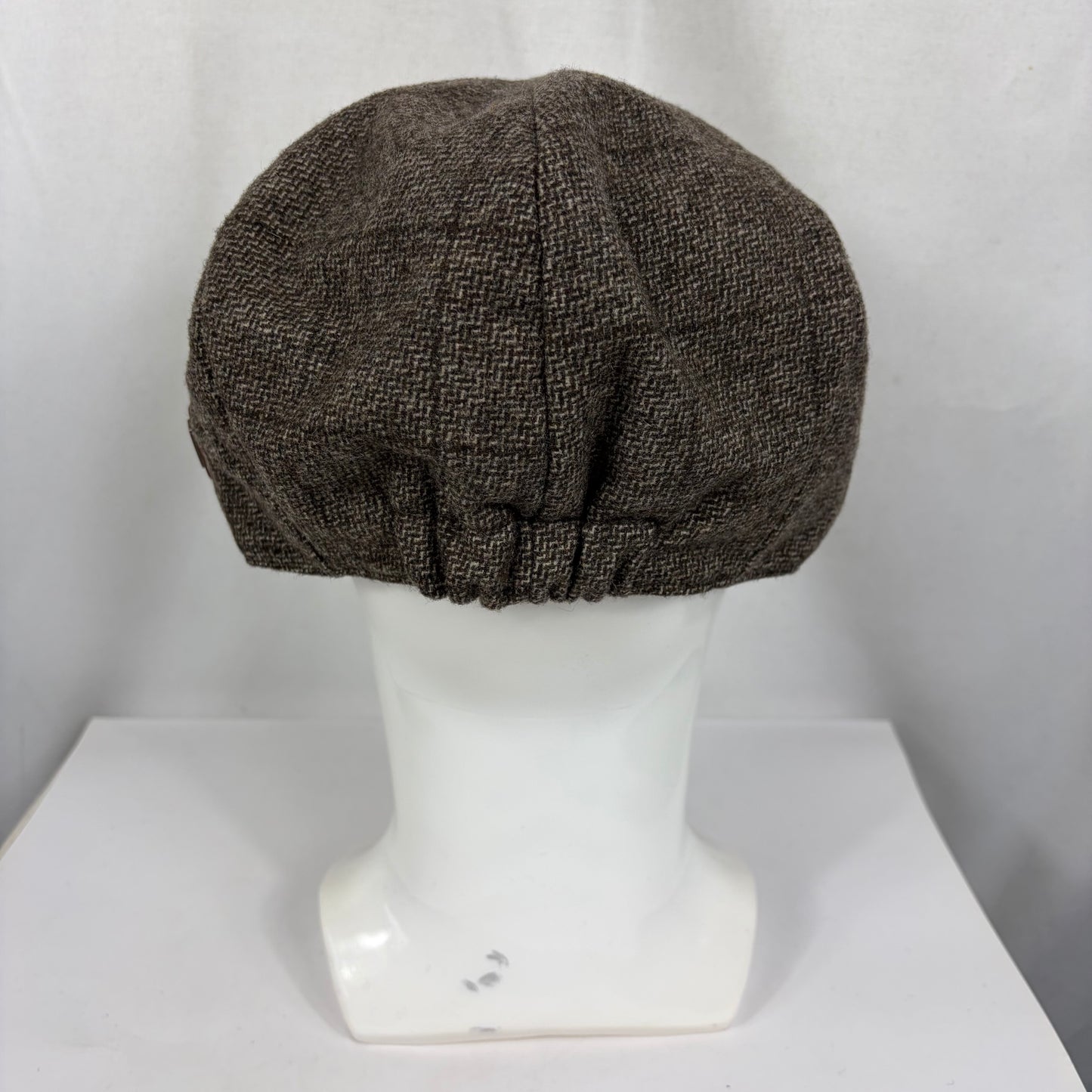 Coppola nuova inglese in lana a otto spicchi marrone chiaro in tweed - Light Brown Eight panel tweed baker boy cap size one - Shop In London