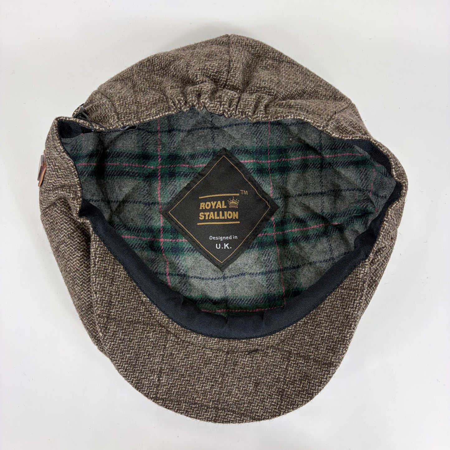 Coppola nuova inglese in lana a otto spicchi marrone chiaro in tweed - Light Brown Eight panel tweed baker boy cap size one - Shop In London