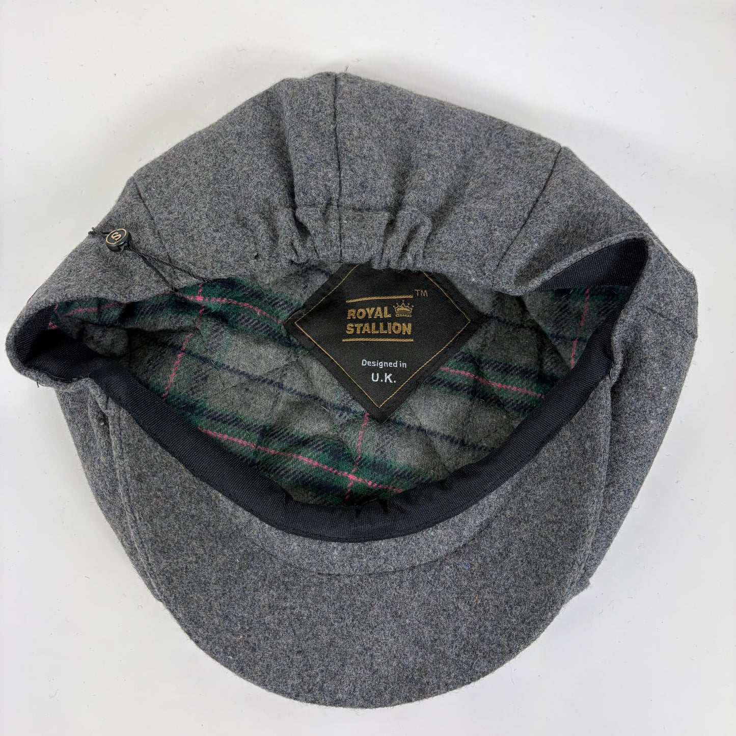 Coppola nuova inglese in lana a otto spicchi di colore grigio chiaro - Eight panel light grey baker boy cap size one