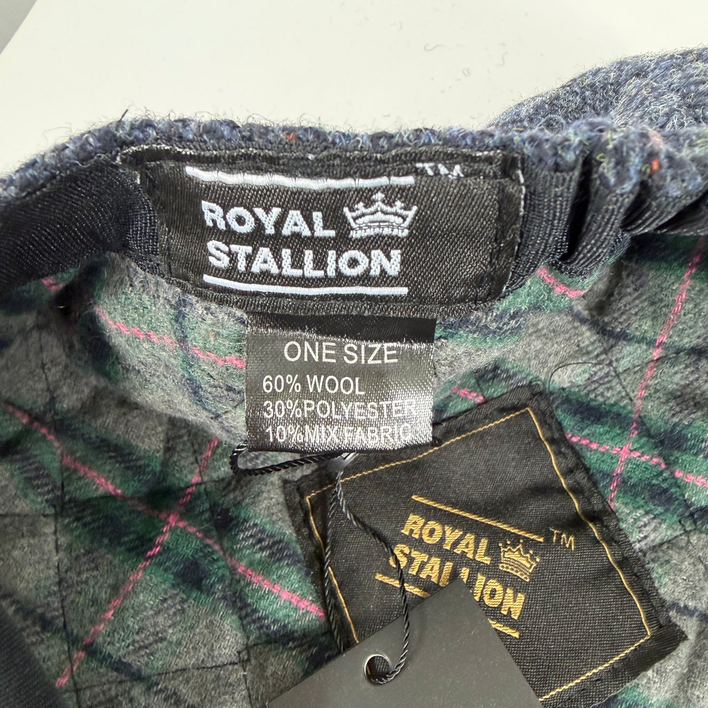 Coppola nuova inglese in lana blu in tweed a otto spicchi stile Peaky Blinders