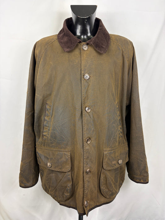 RARA Barbour Giacca Uomo Beauchamp verde C50/127 cm XXL- Olive Waxed Beauchamp coat size XXL