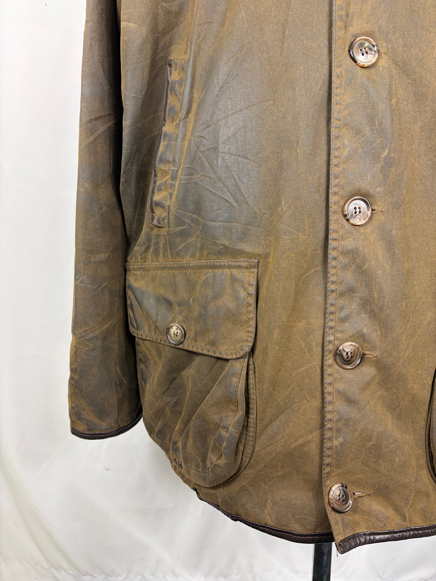 RARA Barbour Giacca Uomo Beauchamp verde C50/127 cm XXL- Olive Waxed Beauchamp coat size XXL - Shop In London
