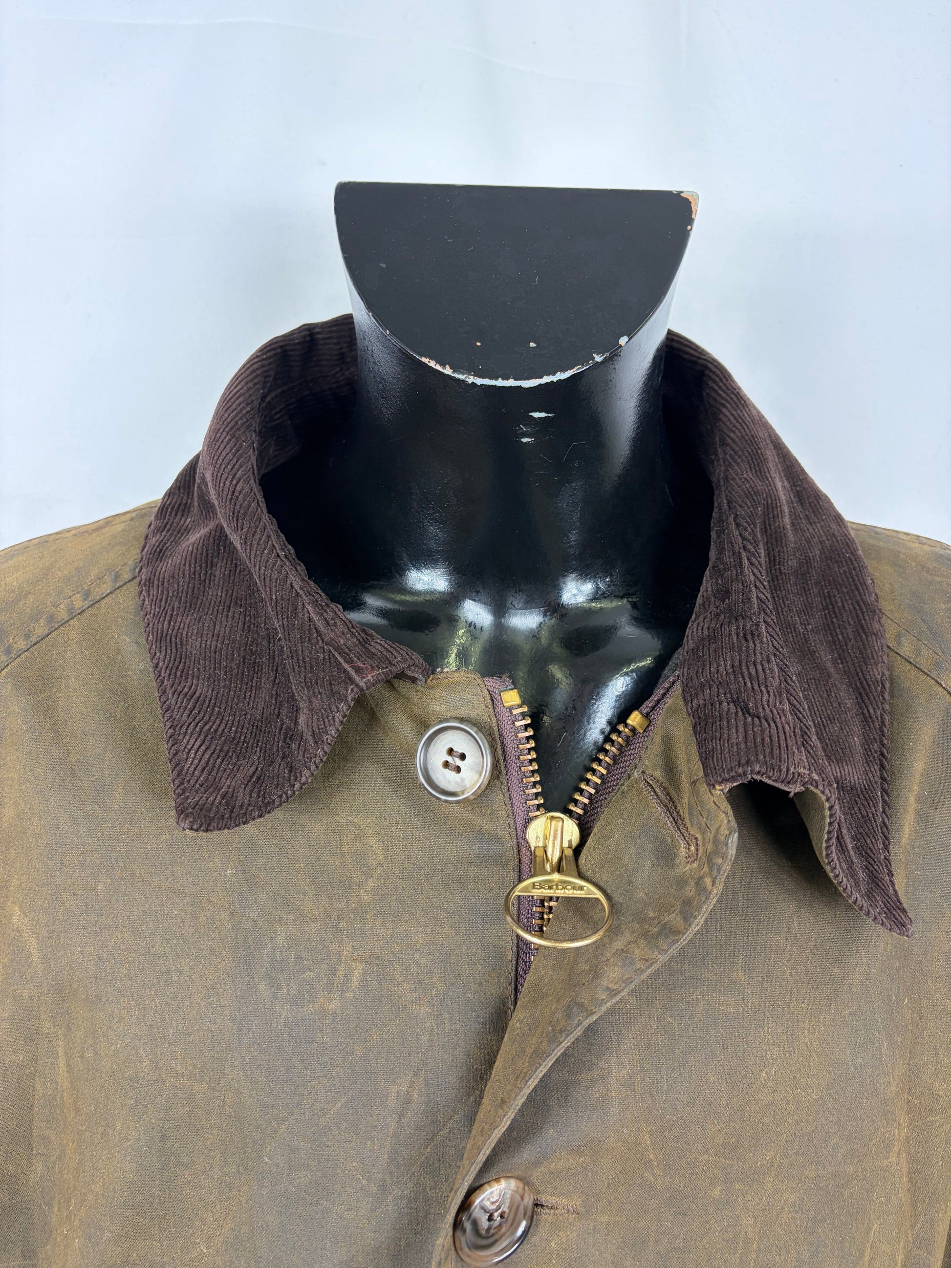 RARA Barbour Giacca Uomo Beauchamp verde C50/127 cm XXL- Olive Waxed Beauchamp coat size XXL - Shop In London