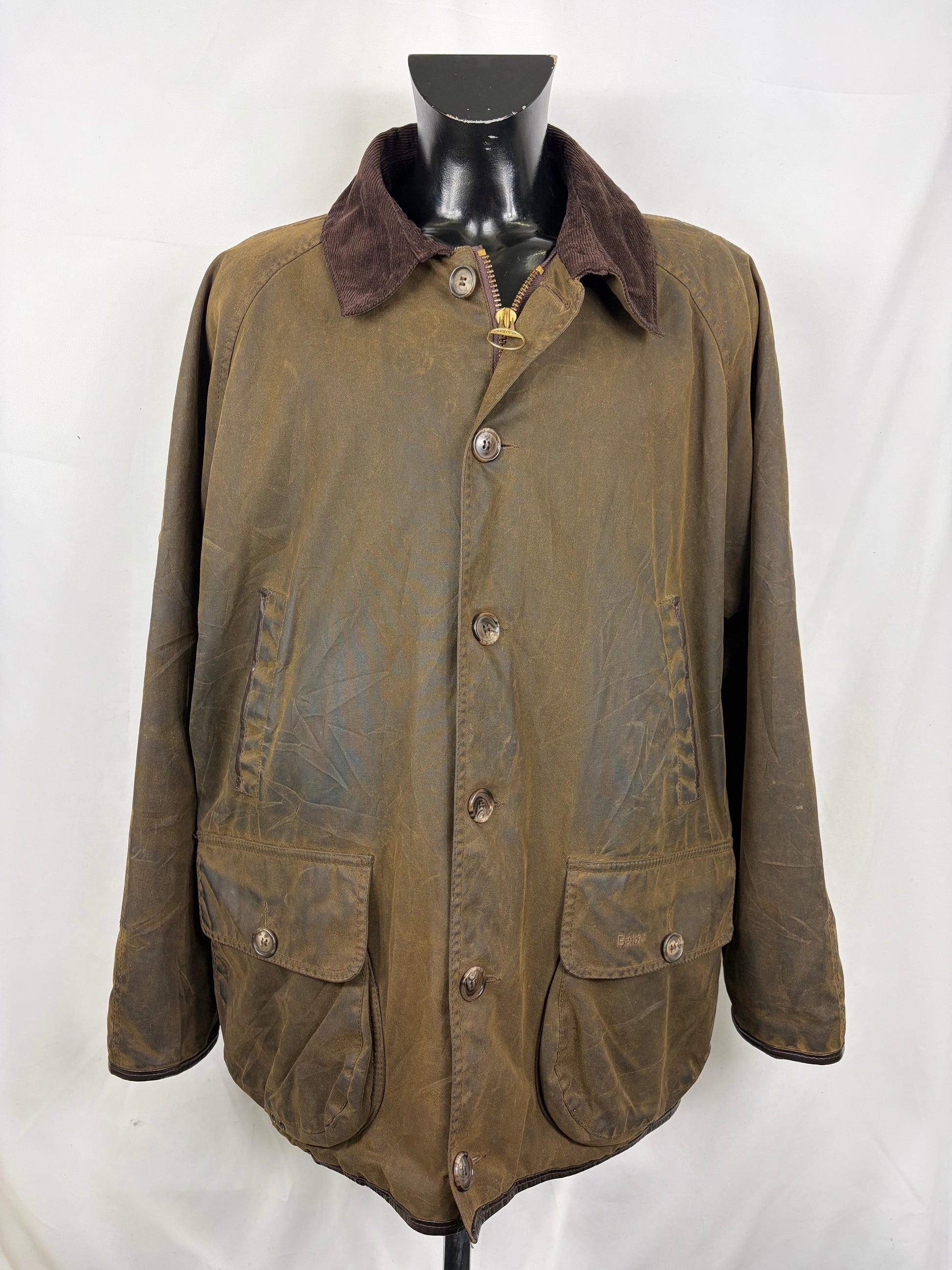 RARA Barbour Giacca Uomo Beauchamp verde C50/127 cm XXL- Olive Waxed Beauchamp coat size XXL - Shop In London