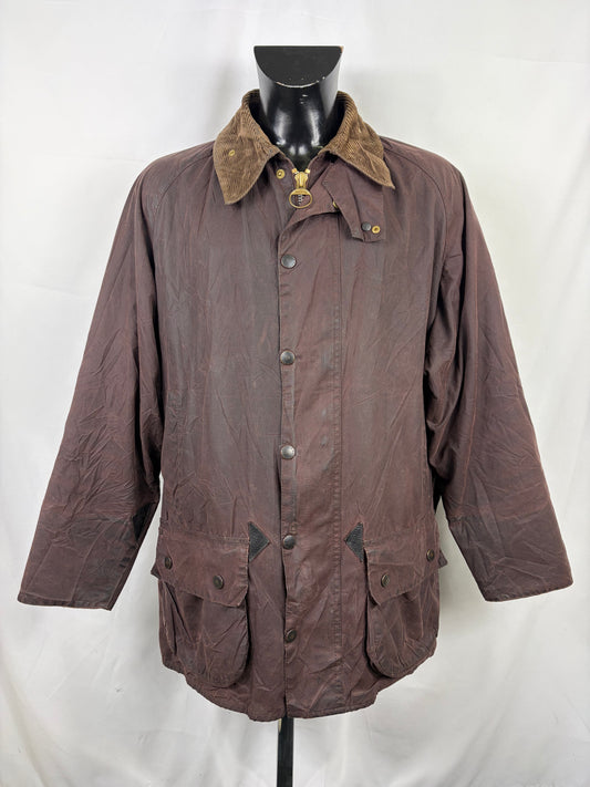 Barbour Giacca Beaufort vintage marrone C46/117cm - Brown Beaufort Waxed jacket size XL - Shop In London