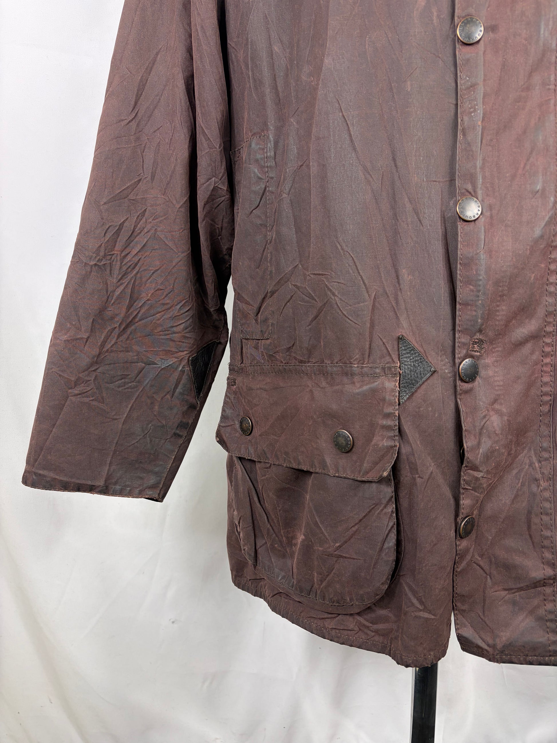 Barbour Giacca Beaufort vintage marrone C46/117cm - Brown Beaufort Waxed jacket size XL - Shop In London