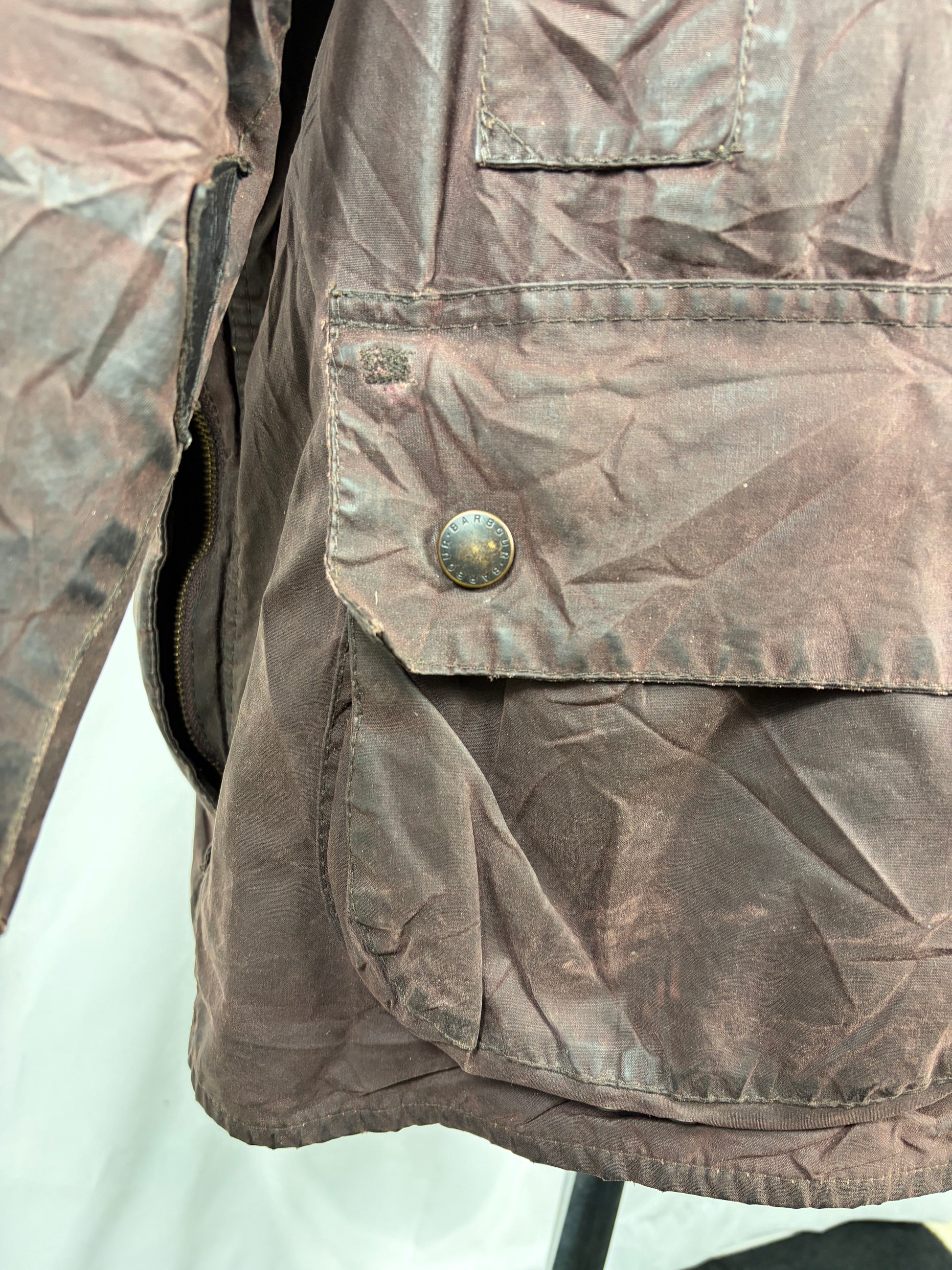 Barbour Giacca Beaufort vintage marrone C46/117cm - Brown Beaufort Waxed jacket size XL - Shop In London
