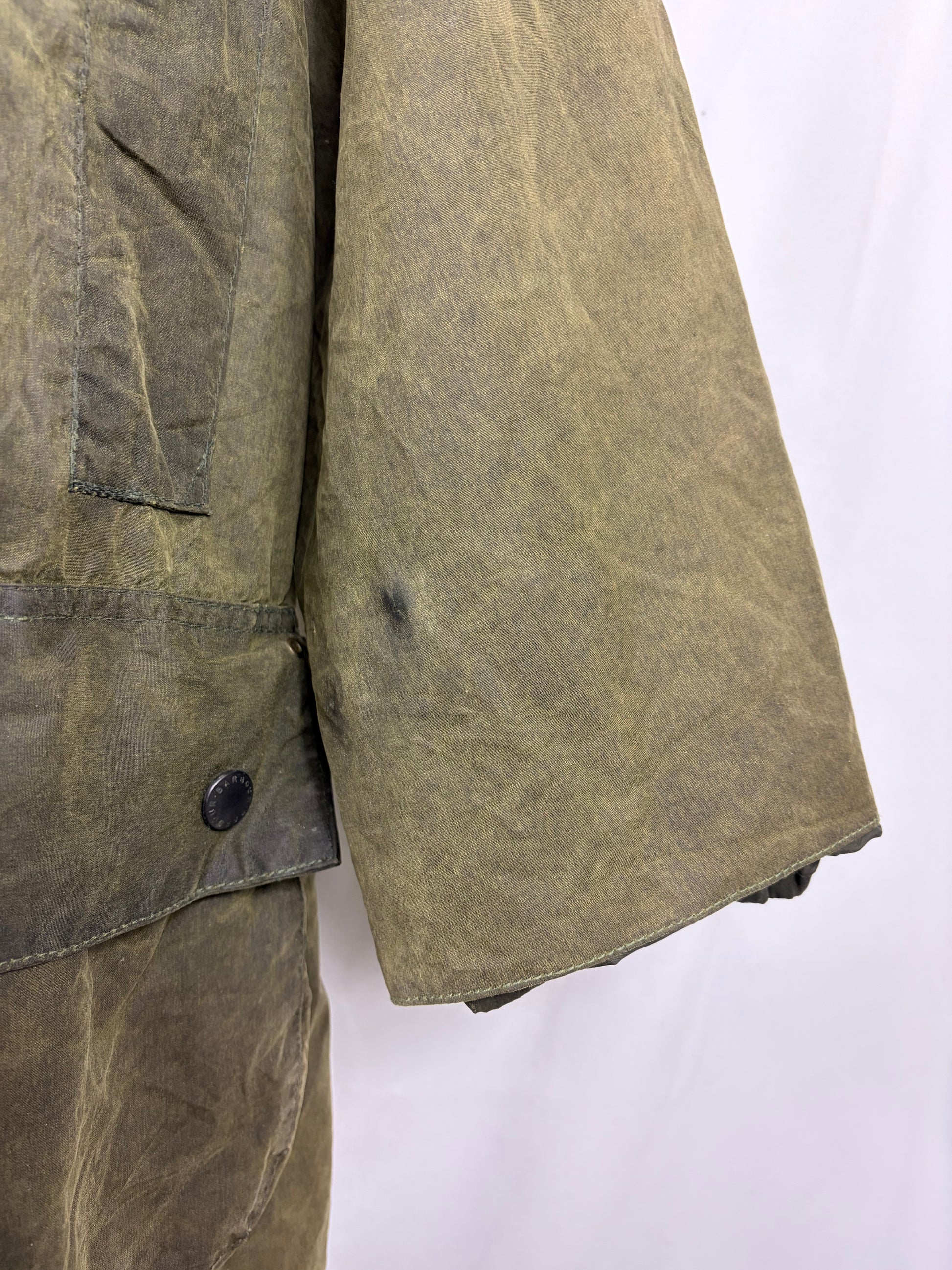 Barbour Gamefair Verde cerato C44/112 cm Man Vintage Green Wax Gamefair Jacket c44 L/XL - Shop In London