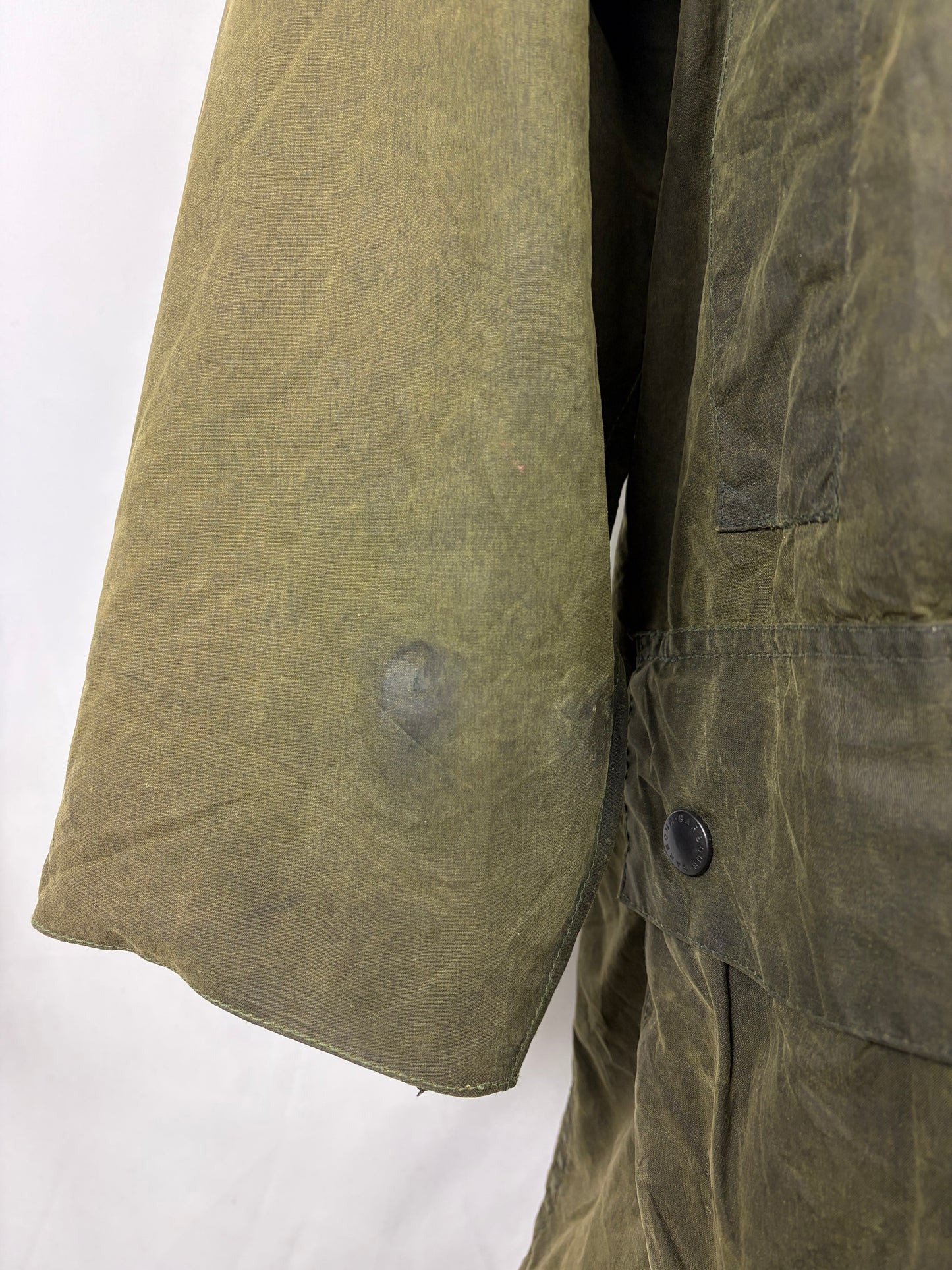 Barbour Gamefair Verde cerato C44/112 cm Man Vintage Green Wax Gamefair Jacket c44 L/XL - Shop In London