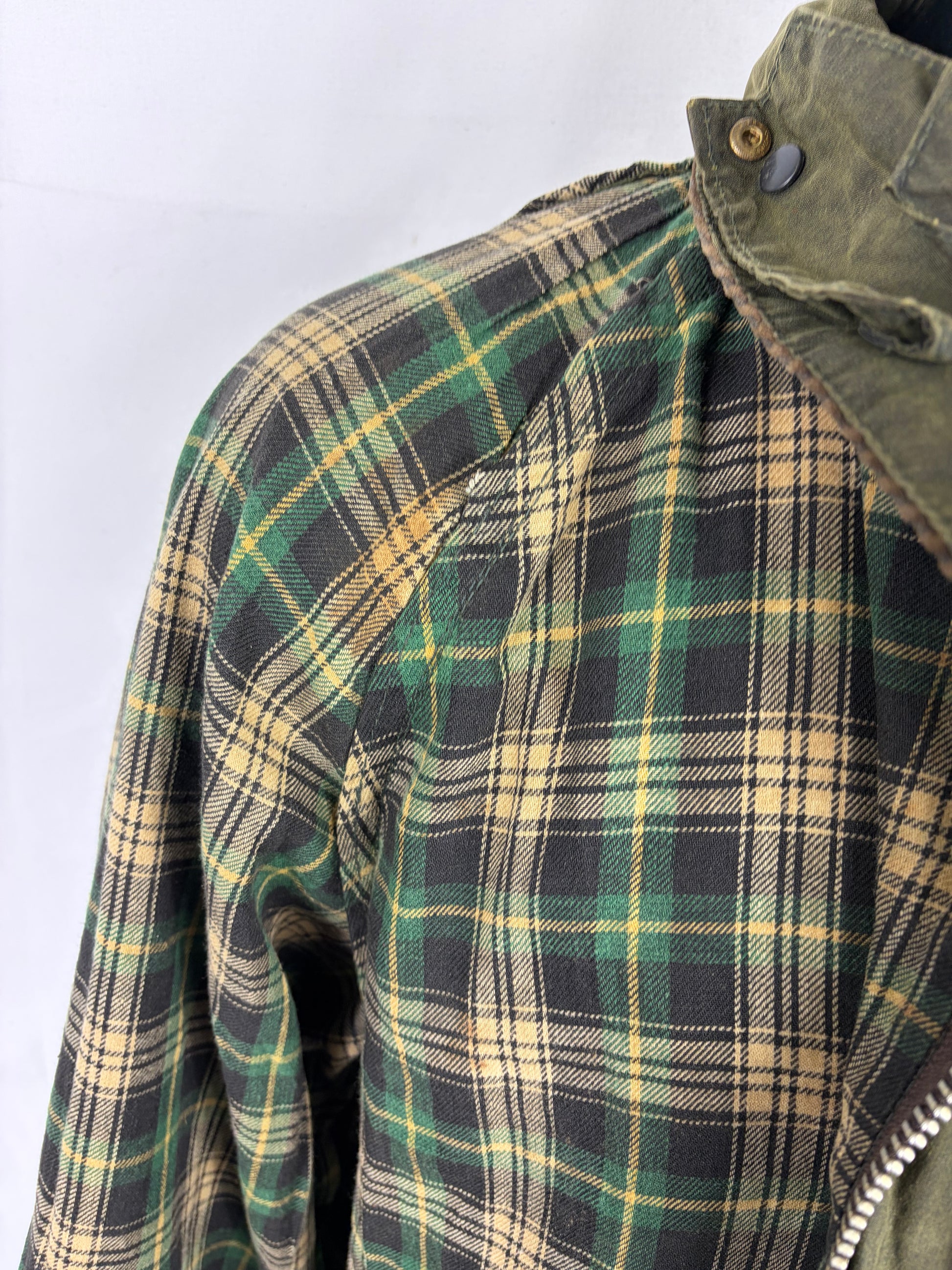 Barbour Gamefair Verde cerato C44/112 cm Man Vintage Green Wax Gamefair Jacket c44 L/XL - Shop In London