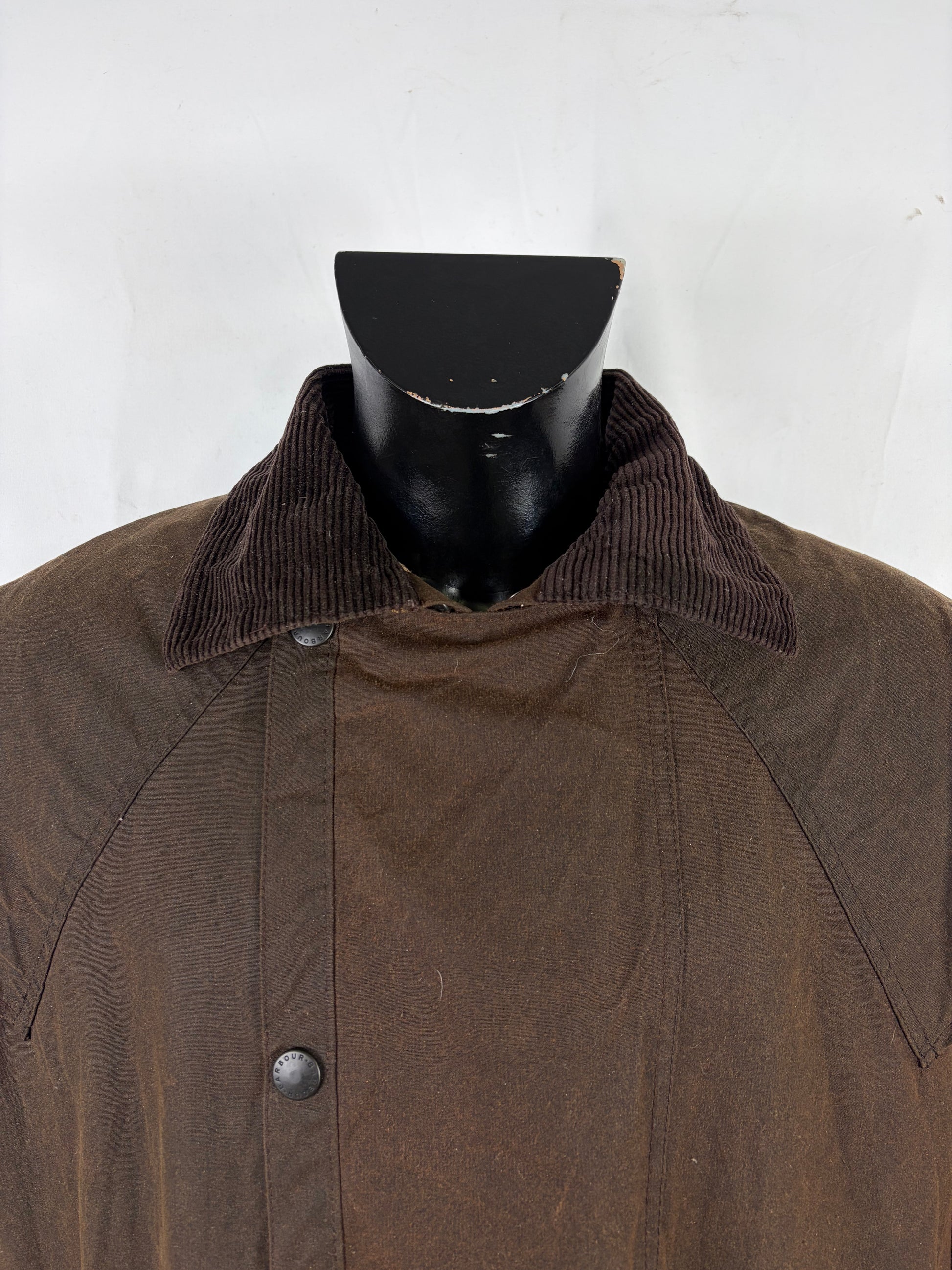 RARO Cappotto Barbour STOCKMAN marrone Medium Man Brown wax Long Coat Size M - Shop In London