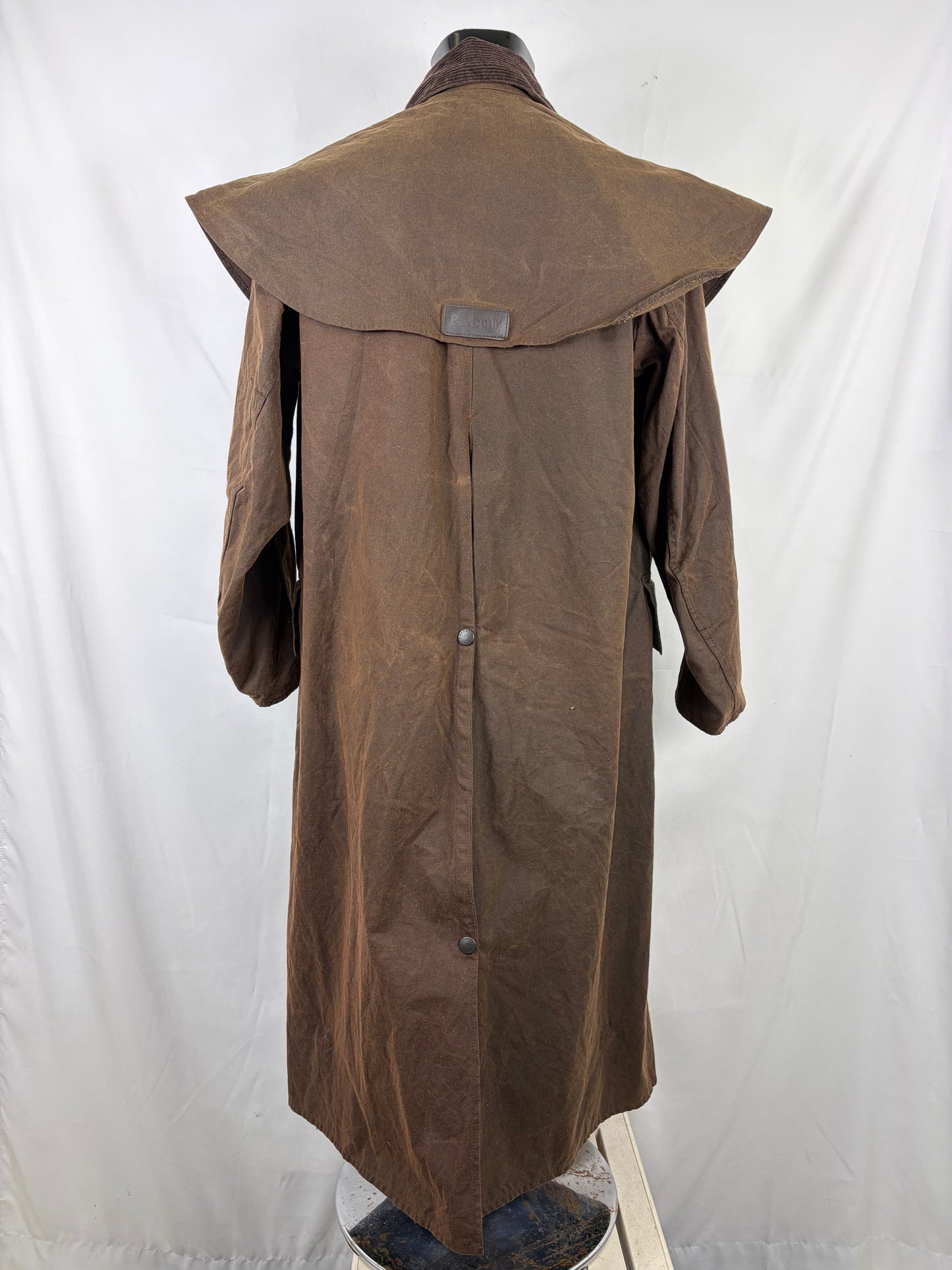 RARO Cappotto Barbour STOCKMAN marrone Medium Man Brown wax Long Coat Size M - Shop In London