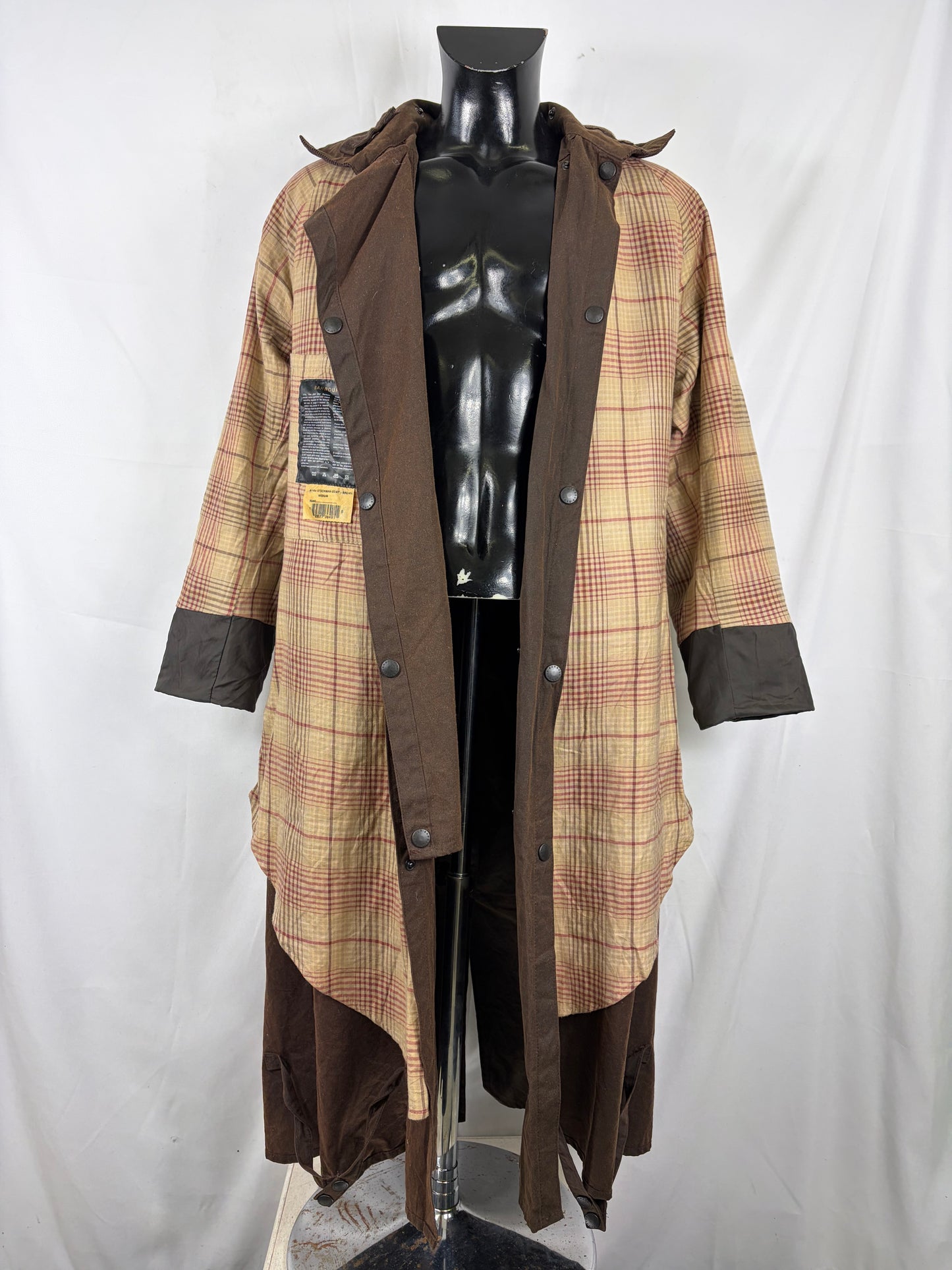 RARO Cappotto Barbour STOCKMAN marrone Medium Man Brown wax Long Coat Size M - Shop In London
