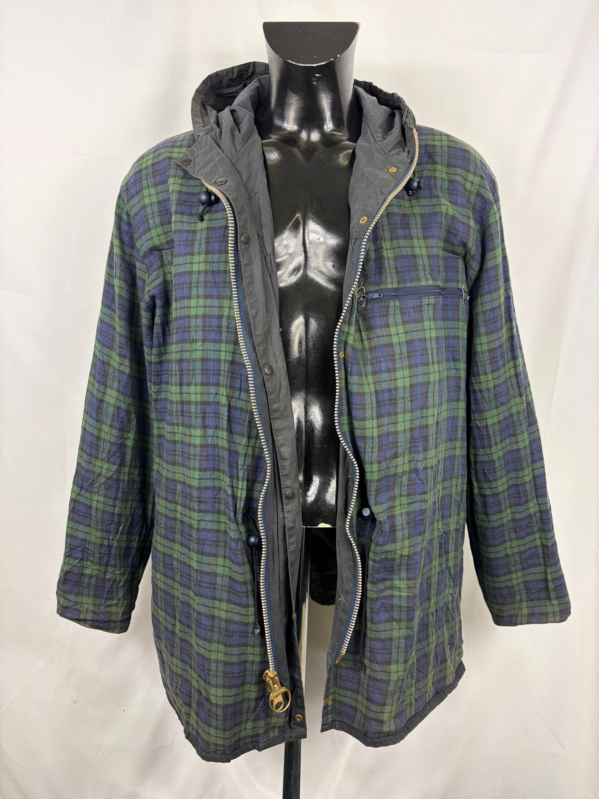 Barbour Classic Durham blu con cappuccio C50/127 cm Navy Hooded waxed durham Size XXL - Shop In London