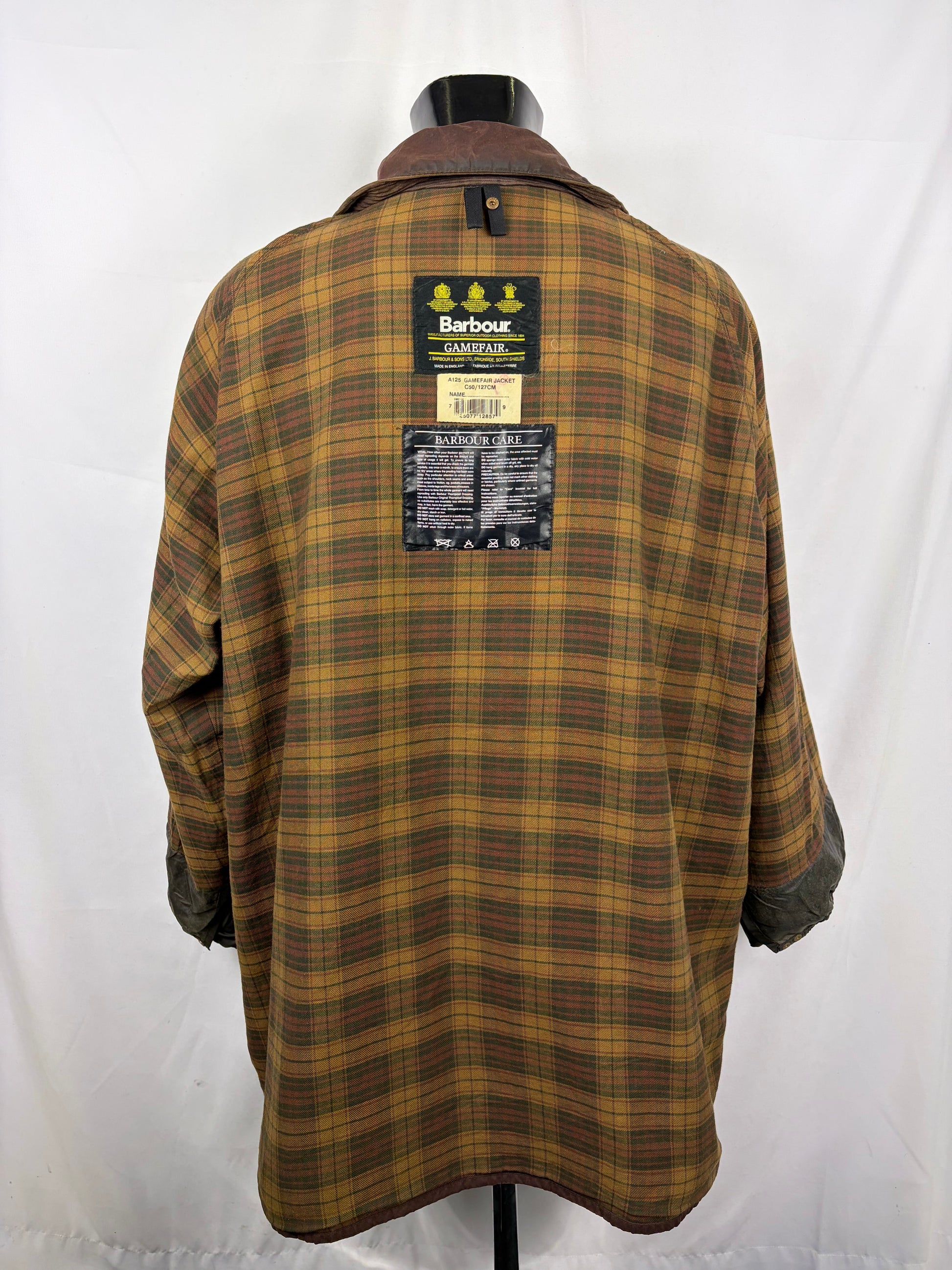Barbour Gamefair Marrone cerato C50/127 cm Man Vintage Brown Wax Gamefair Jacket c50 XXL - Shop In London