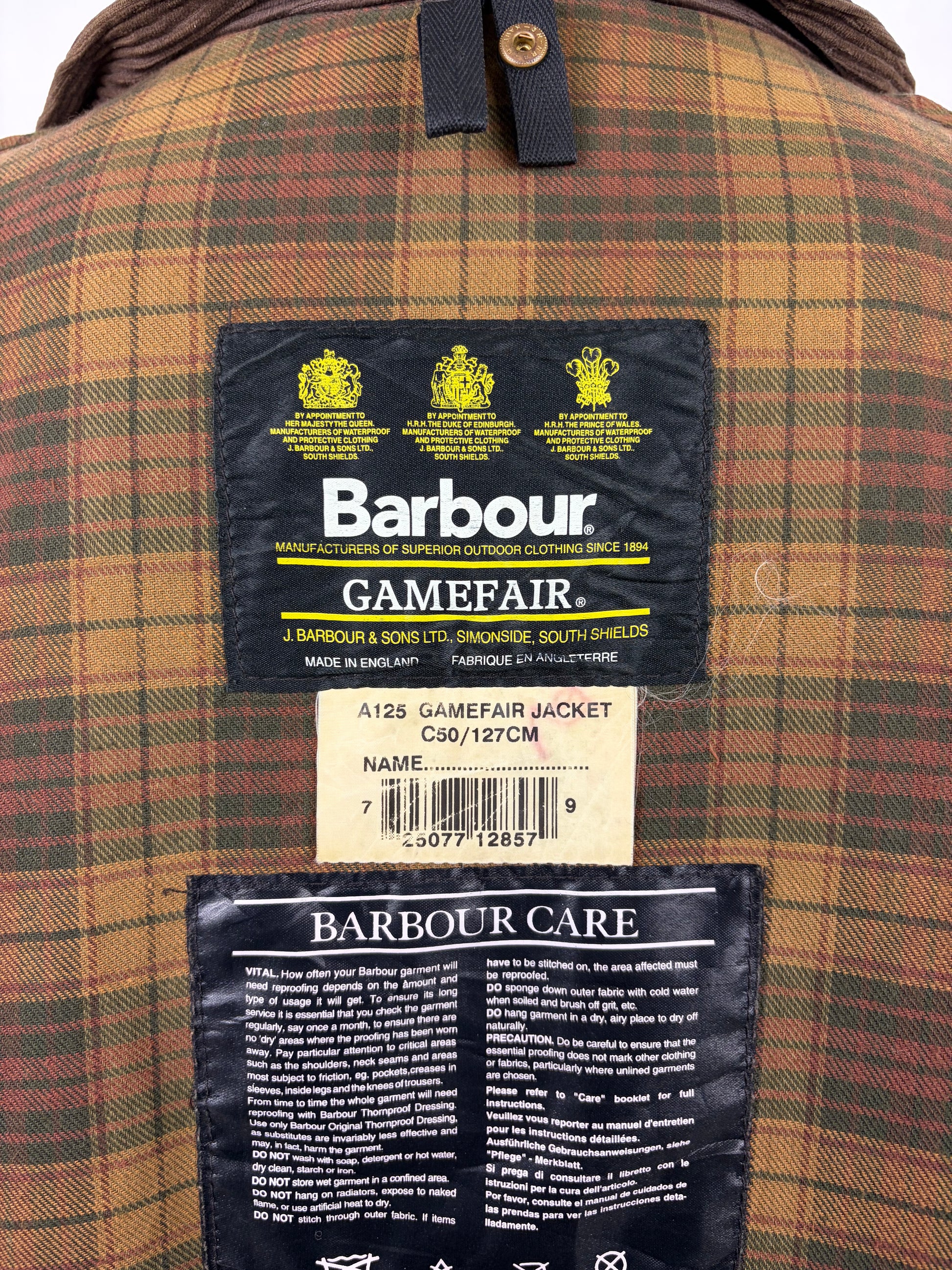 Barbour Gamefair Marrone cerato C50/127 cm Man Vintage Brown Wax Gamefair Jacket c50 XXL - Shop In London