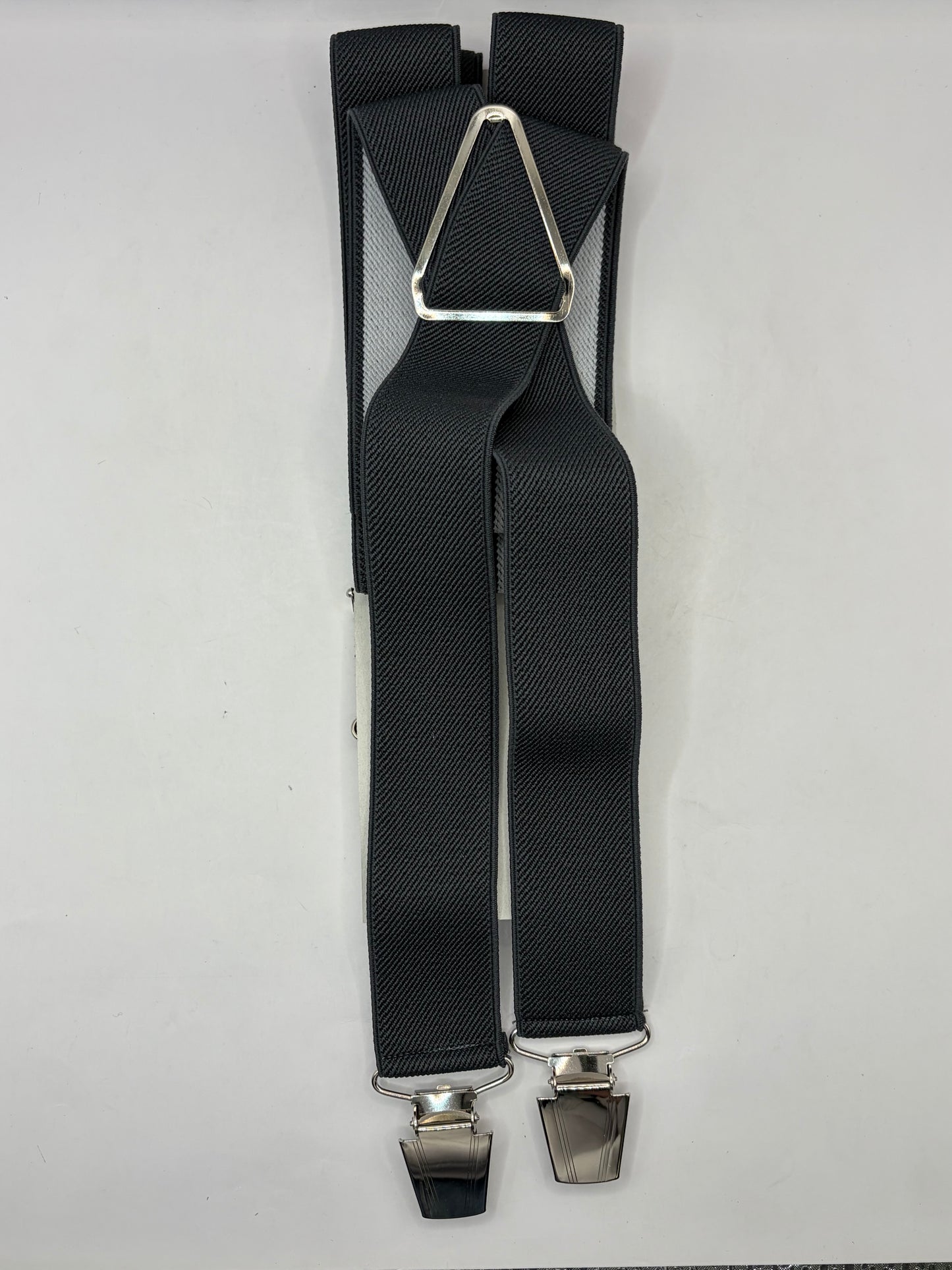 Bretelle da uomo a clip grigio scuro tinta unita - Shop In London
