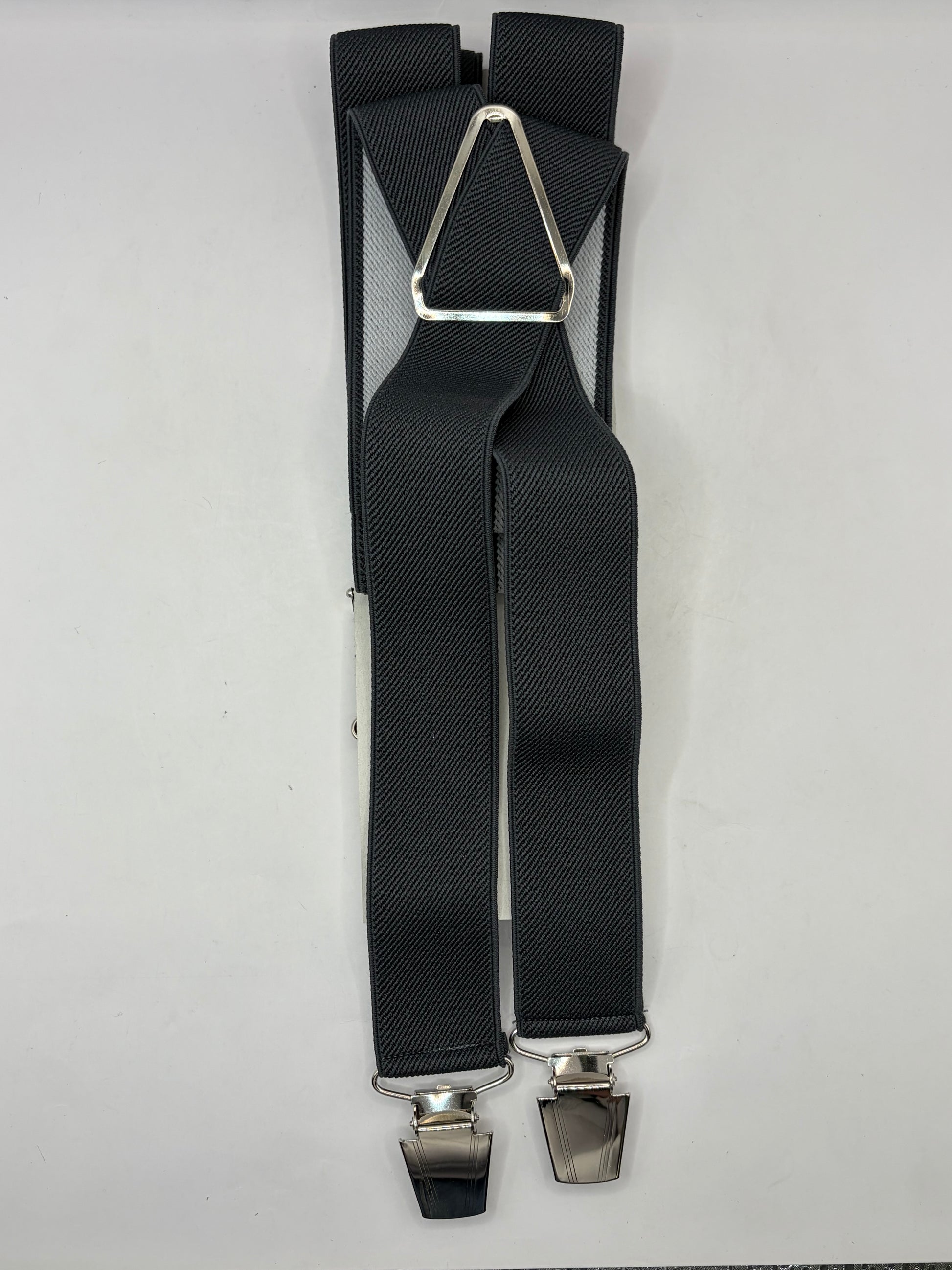 Bretelle da uomo a clip grigio scuro tinta unita - Shop In London
