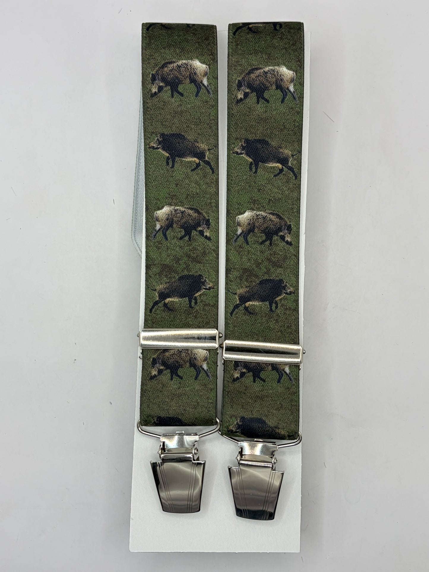 Bretelle da uomo con clip fantasia con cinghiale - Shop In London